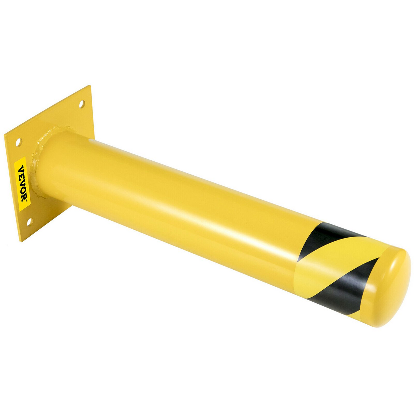 VEVOR Safety Bollard, 36x5.5 Safety Barrier Bollard, 5-1/2" OD 36" Height Yellow Powder Coat Pipe Steel Safety Barrier with 4 Free Anchor Bolts for Traffic-Sensitive Area