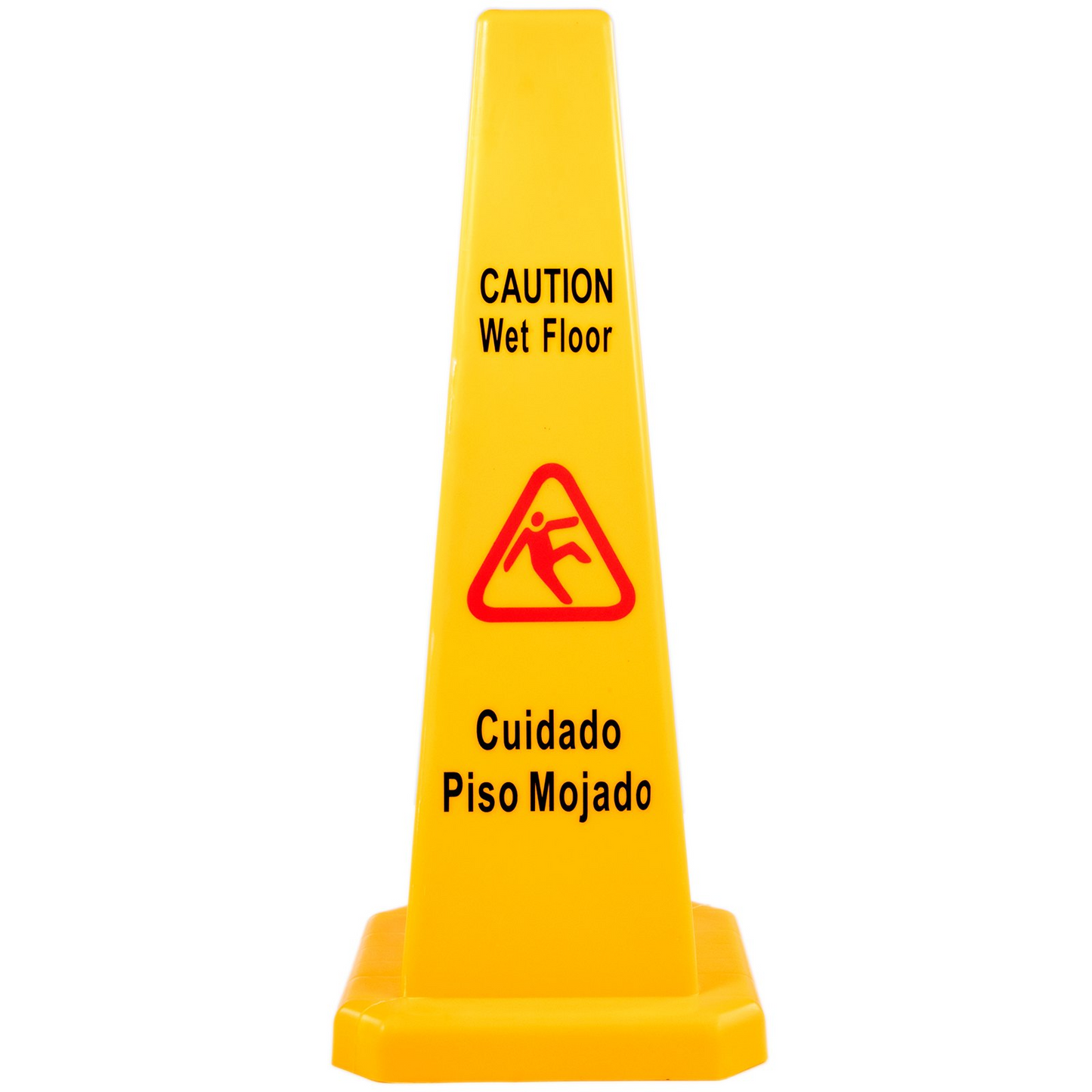 VEVOR 3 Pack Floor Safety Cone Yellow Caution Wet Floor Signs 4 Sided Floor Wet Sign Public Safety Wet Floor Cones Bilingual Wet Sign Floor for Indoors and Outdoors