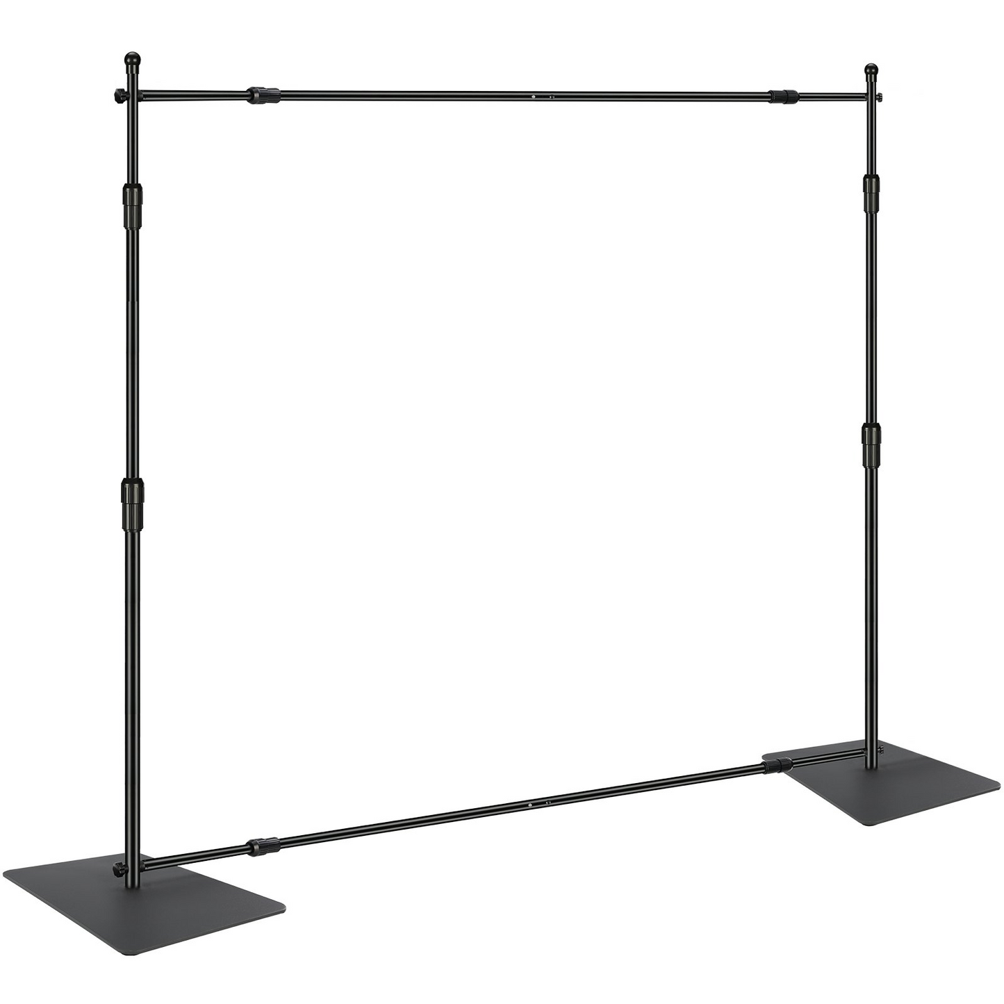 VEVOR 10ft x 10ft Pipe and Drape Kit, Heavy Duty Backdrop Stand with Carbon Steel Base, Adjustable Backdrop Support with 6 Clamps and A Carry Bag for Wedding, Party, Event, Photography, and Exhibition