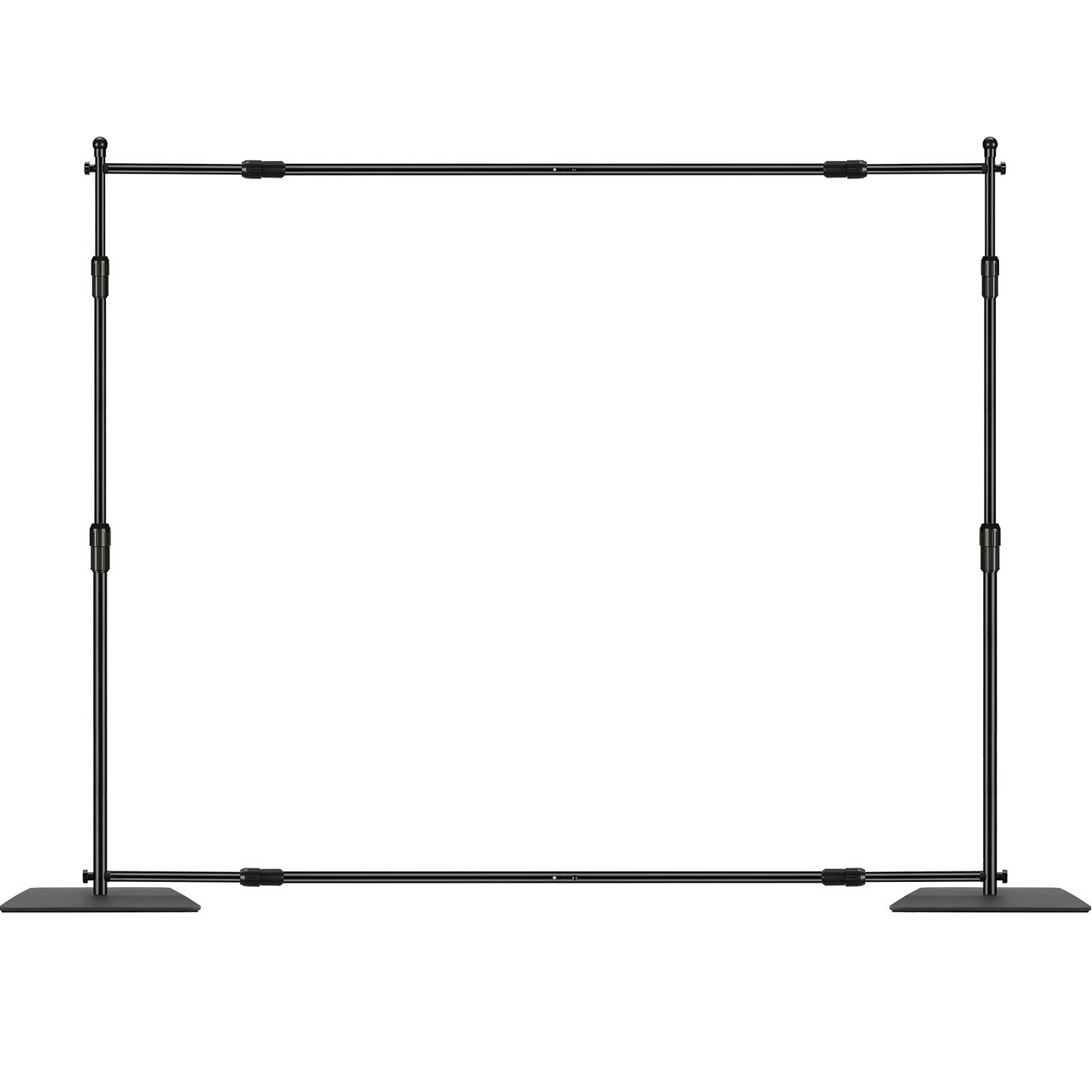 VEVOR 10ft x 10ft Pipe and Drape Kit, Heavy Duty Backdrop Stand with Carbon Steel Base, Adjustable Backdrop Support with 6 Clamps and A Carry Bag for Wedding, Party, Event, Photography, and Exhibition