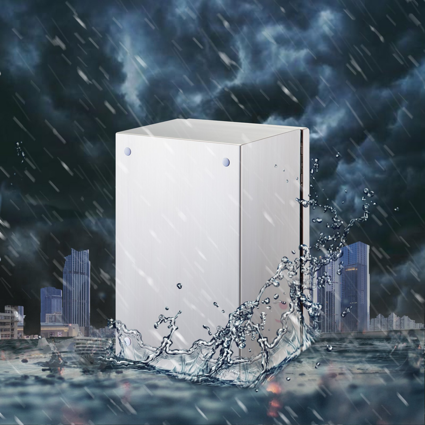 VEVOR NEMA Stainless Steel Enclosure, 10 x 8 x 4'' NEMA 4X Steel Electrical Box, IP66 Waterproof & Dustproof, Outdoor/Indoor Electrical Junction Box, with Mounting Plate