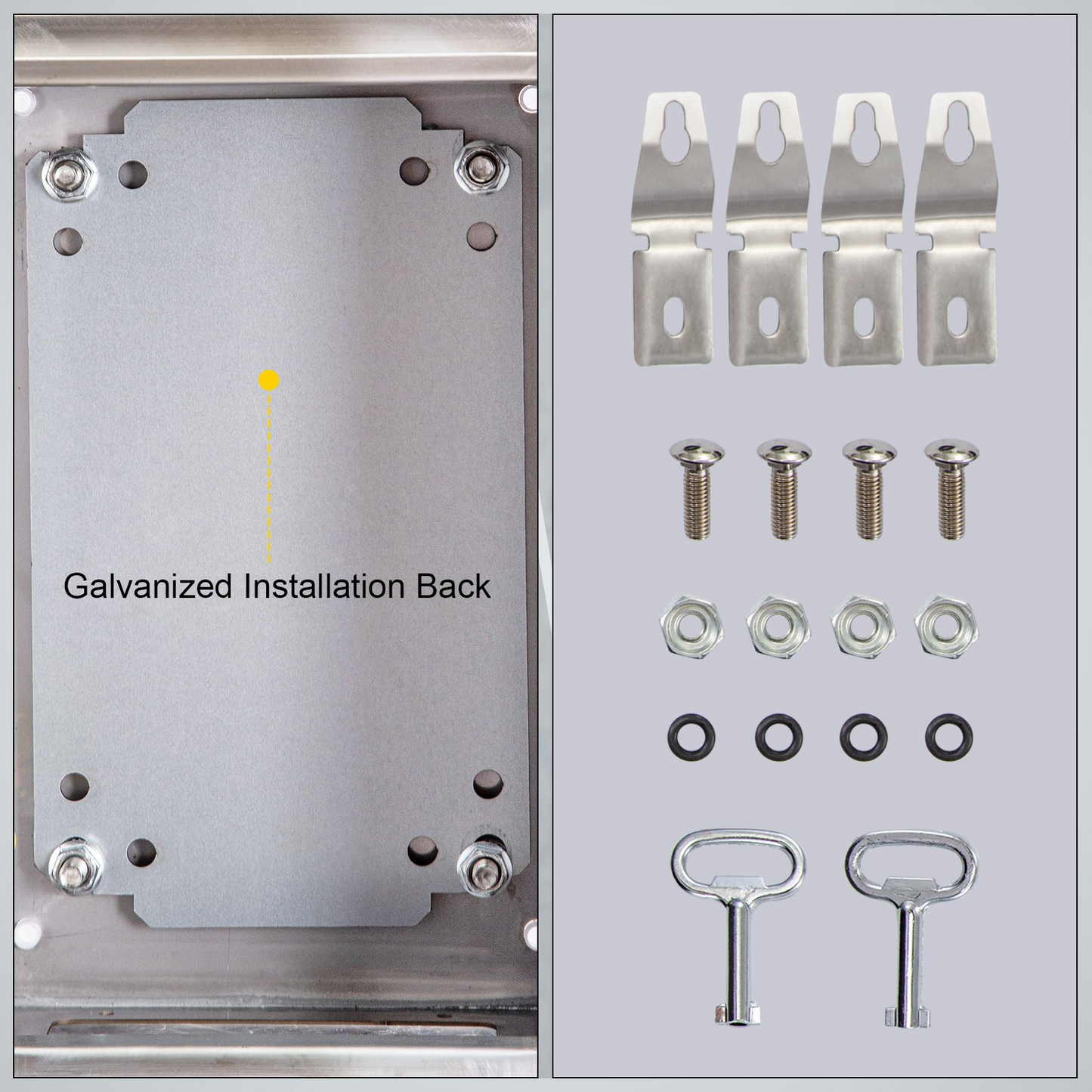 VEVOR NEMA Stainless Steel Enclosure, 10 x 8 x 4'' NEMA 4X Steel Electrical Box, IP66 Waterproof & Dustproof, Outdoor/Indoor Electrical Junction Box, with Mounting Plate