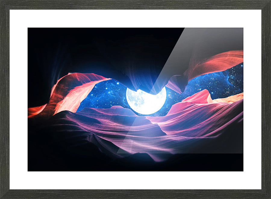 Grand Canyon with Space & Full Moon Collage I v2