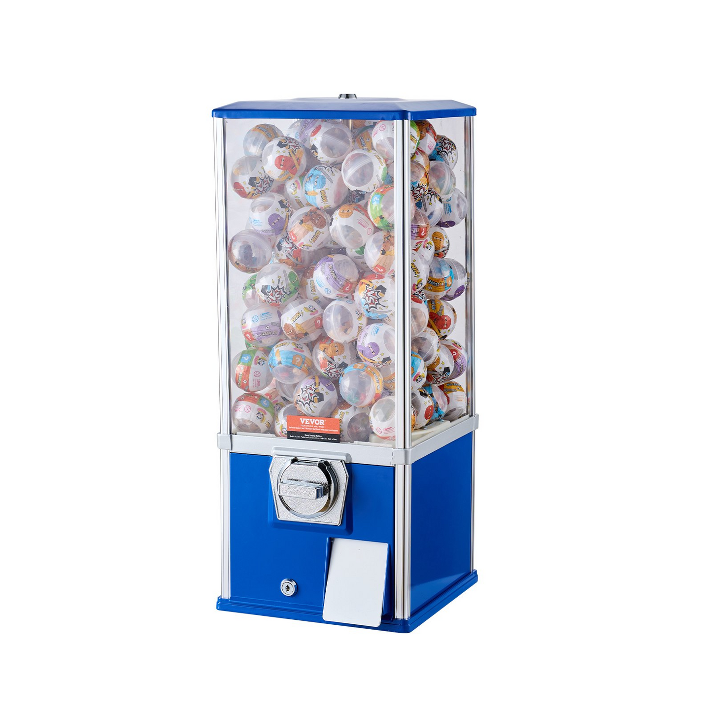 VEVOR 25"H Gumball Machine Vending Coin Bank Vintage Gumballs Dispenser PS Bule