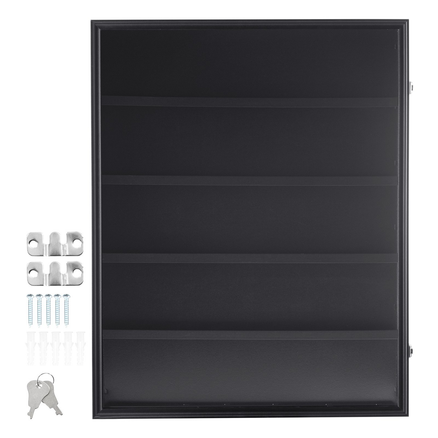 VEVOR 35 Graded Sports Card Display Case, 24.3x30.5x2.1 in, Baseball Card Display Frame with 98% UV Protection Clear View PC Glass, Lockable Wall Cabinet for Football Basketball Hockey Trading Card