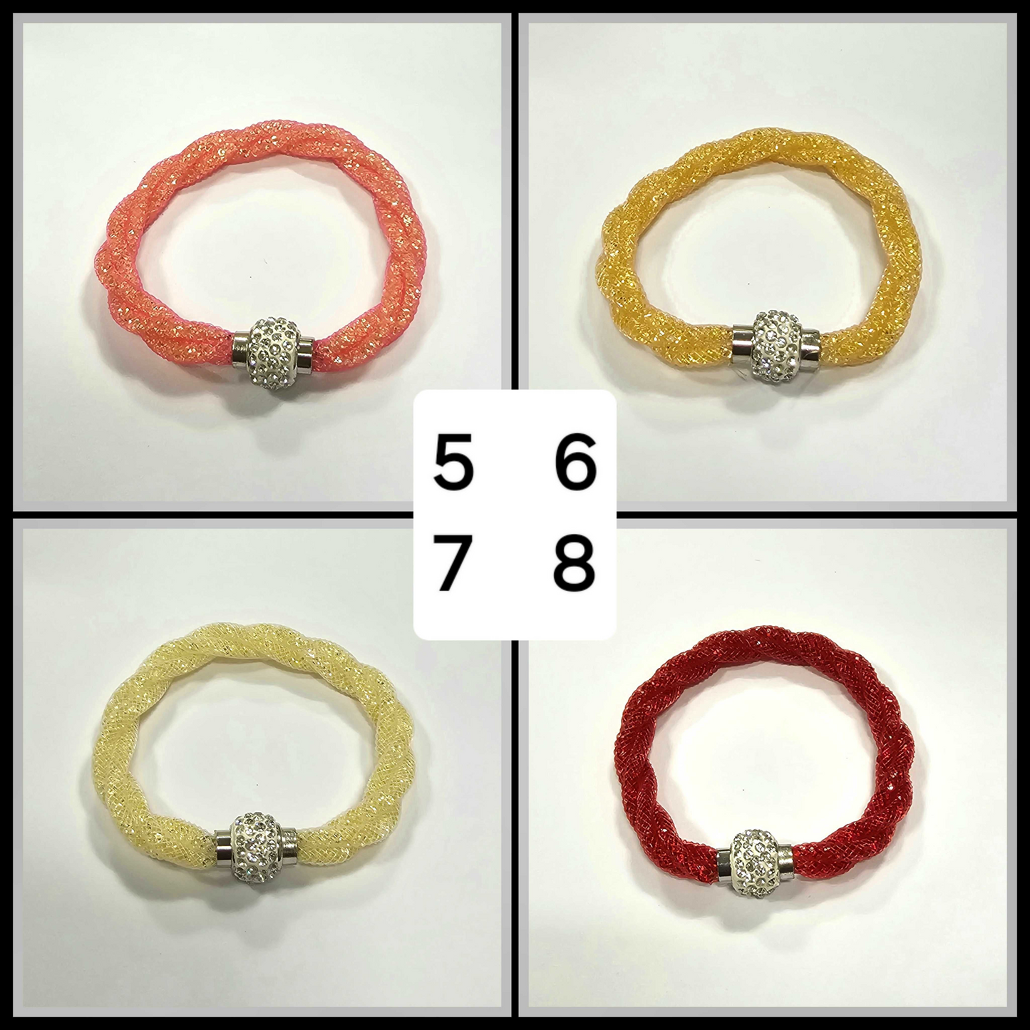 Rope Bracelet a Wire Mesh with Tiny Crystal loaded to form a Halo