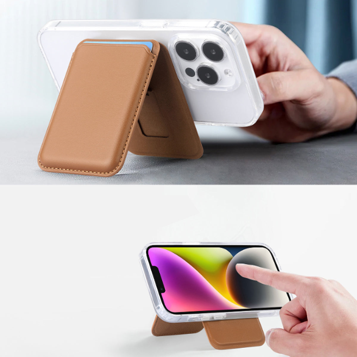 Sleek Wally Strong Magnetic Back Wallet For Apple iPhones and Samsung Phones