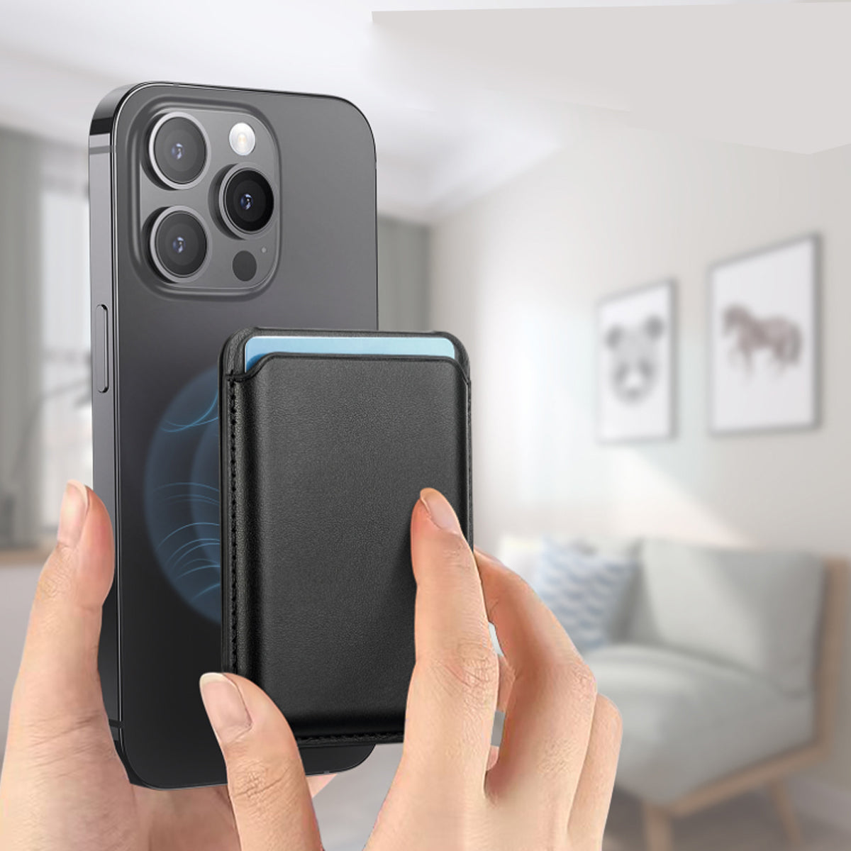 Sleek Wally Strong Magnetic Back Wallet For Apple iPhones and Samsung Phones