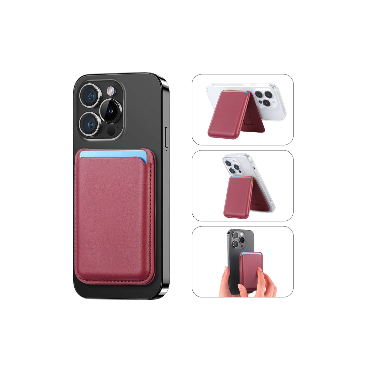 Sleek Wally Strong Magnetic Back Wallet For Apple iPhones and Samsung Phones