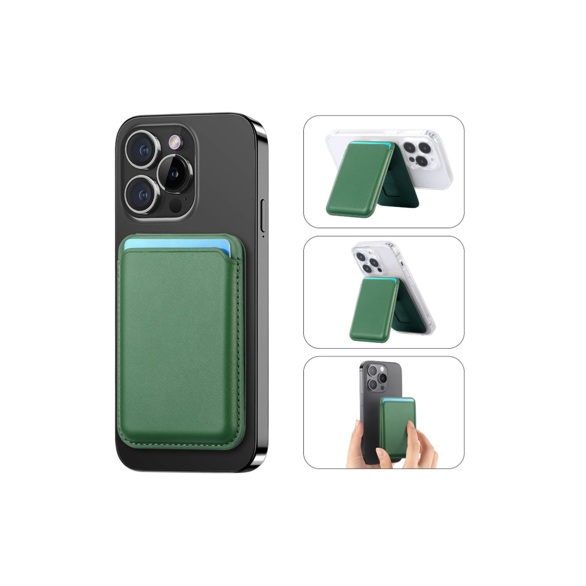 Sleek Wally Strong Magnetic Back Wallet For Apple iPhones and Samsung Phones