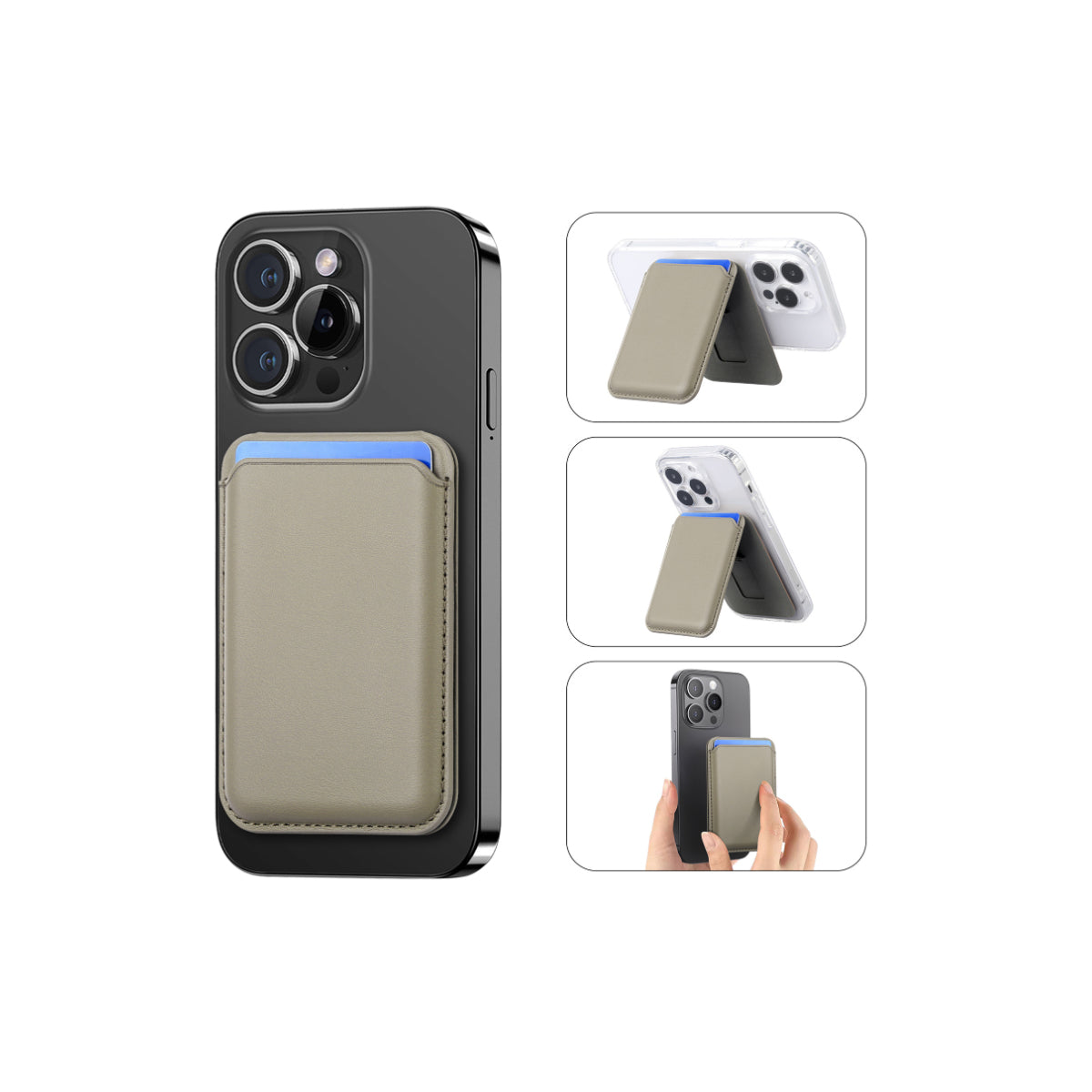 Sleek Wally Strong Magnetic Back Wallet For Apple iPhones and Samsung Phones