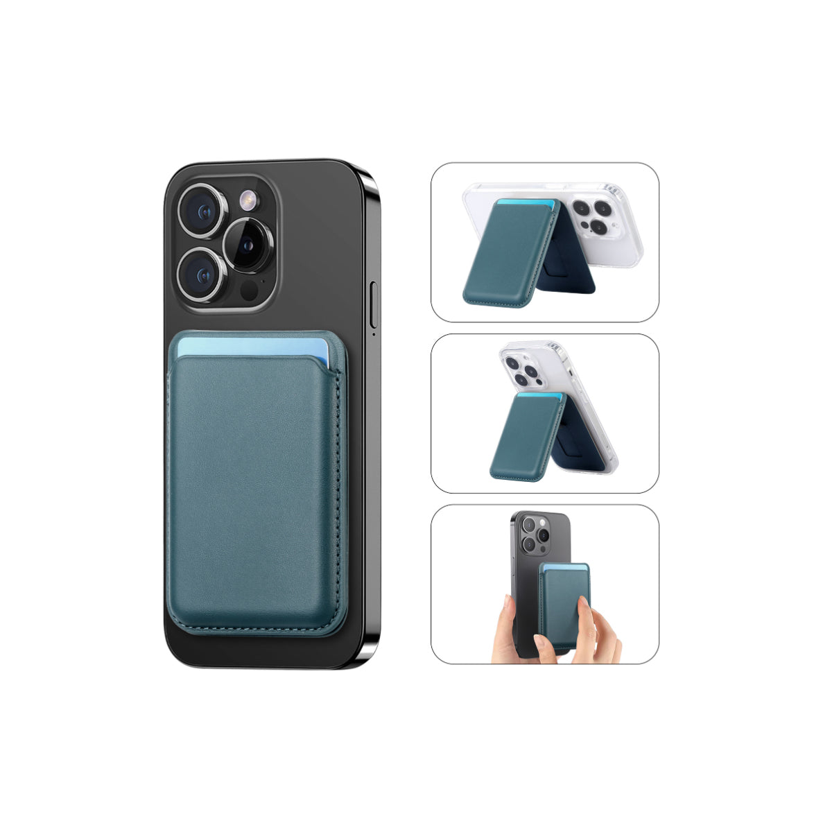 Sleek Wally Strong Magnetic Back Wallet For Apple iPhones and Samsung Phones