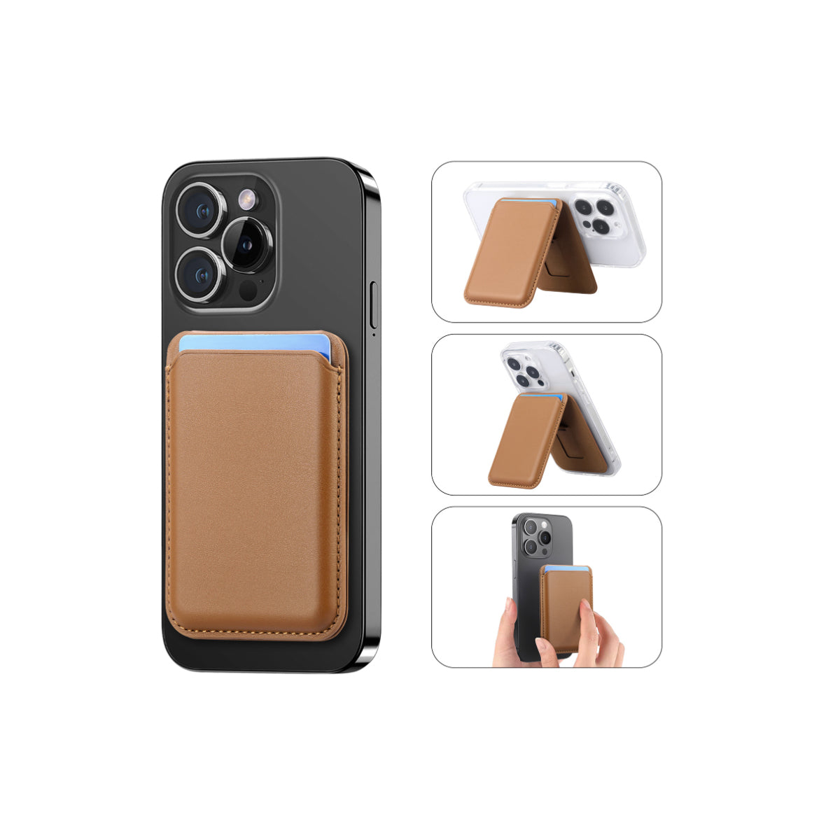 Sleek Wally Strong Magnetic Back Wallet For Apple iPhones and Samsung Phones