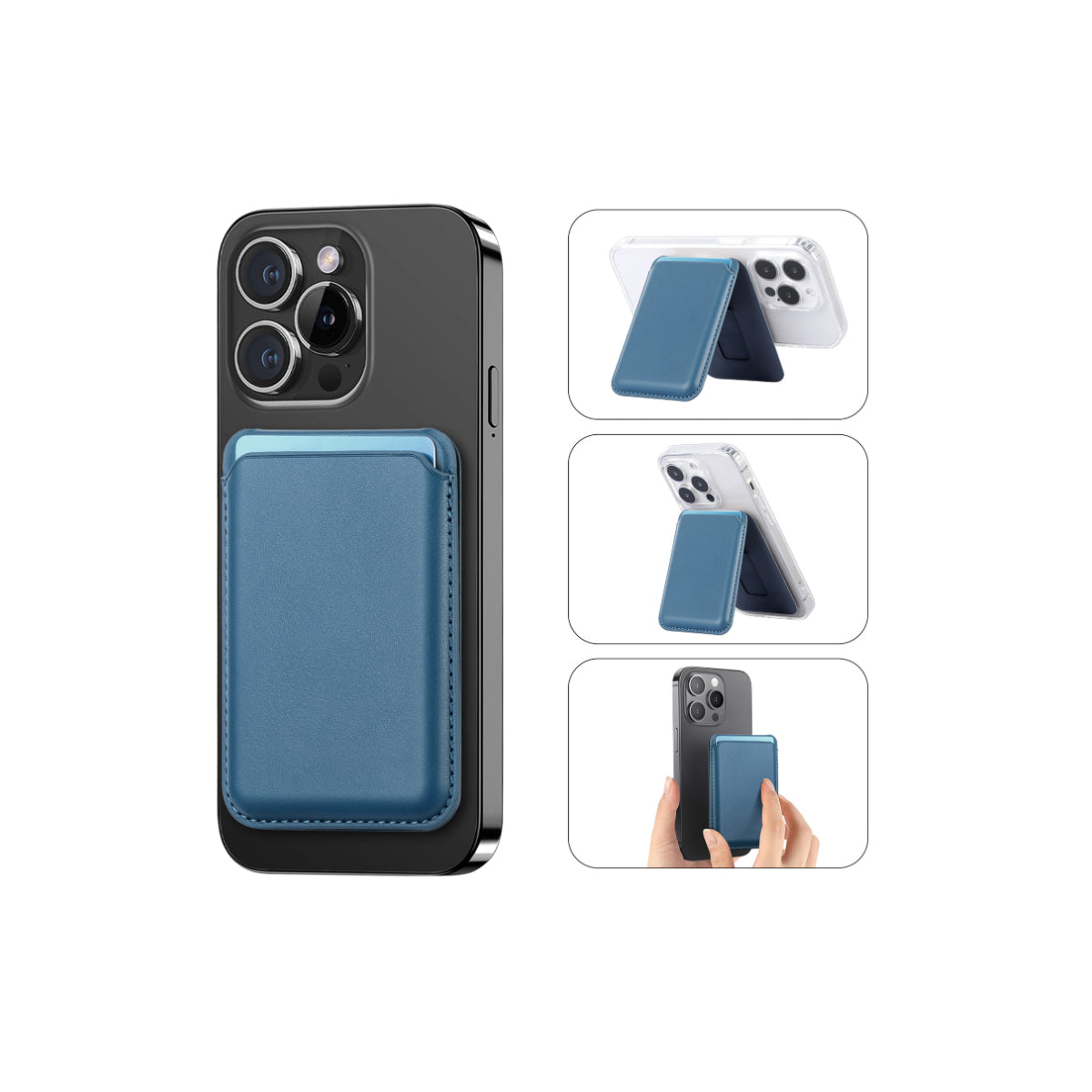 Sleek Wally Strong Magnetic Back Wallet For Apple iPhones and Samsung Phones