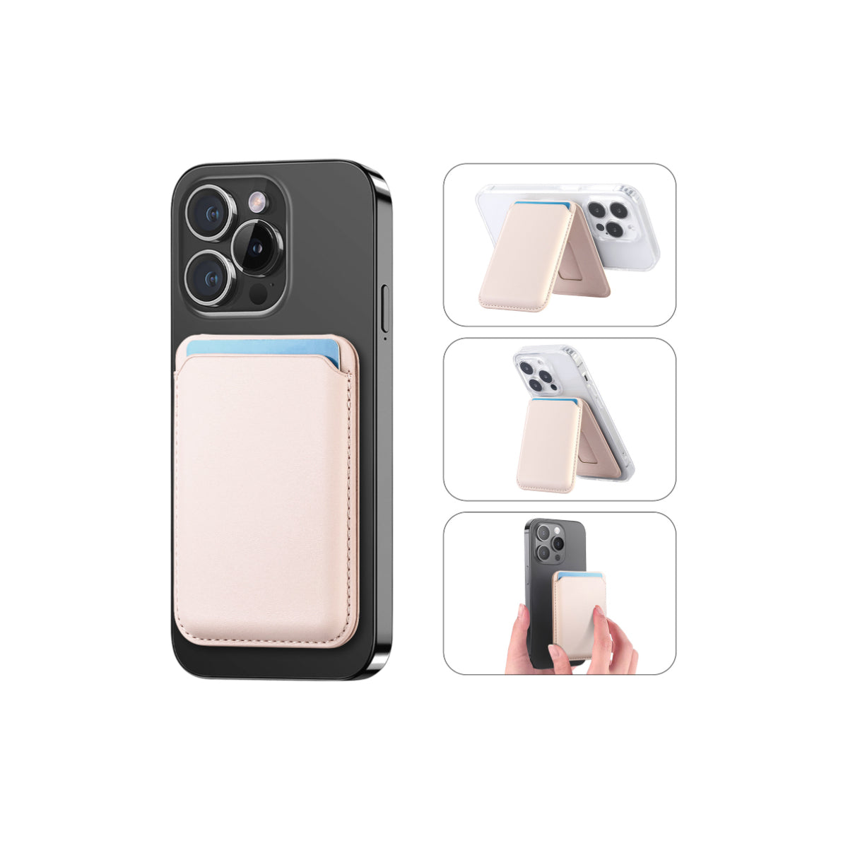 Sleek Wally Strong Magnetic Back Wallet For Apple iPhones and Samsung Phones