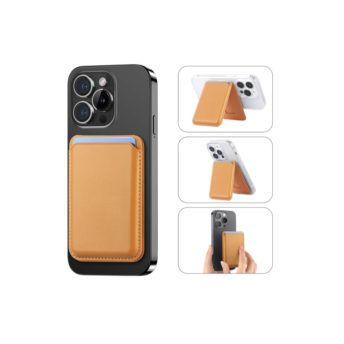 Sleek Wally Strong Magnetic Back Wallet For Apple iPhones and Samsung Phones