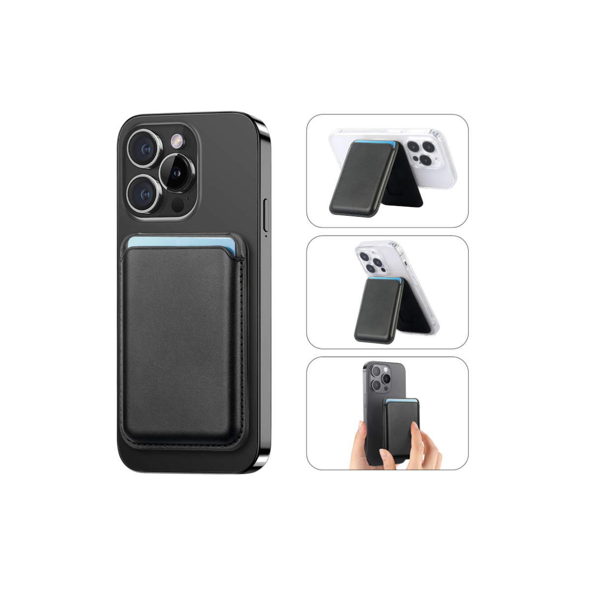 Sleek Wally Strong Magnetic Back Wallet For Apple iPhones and Samsung Phones
