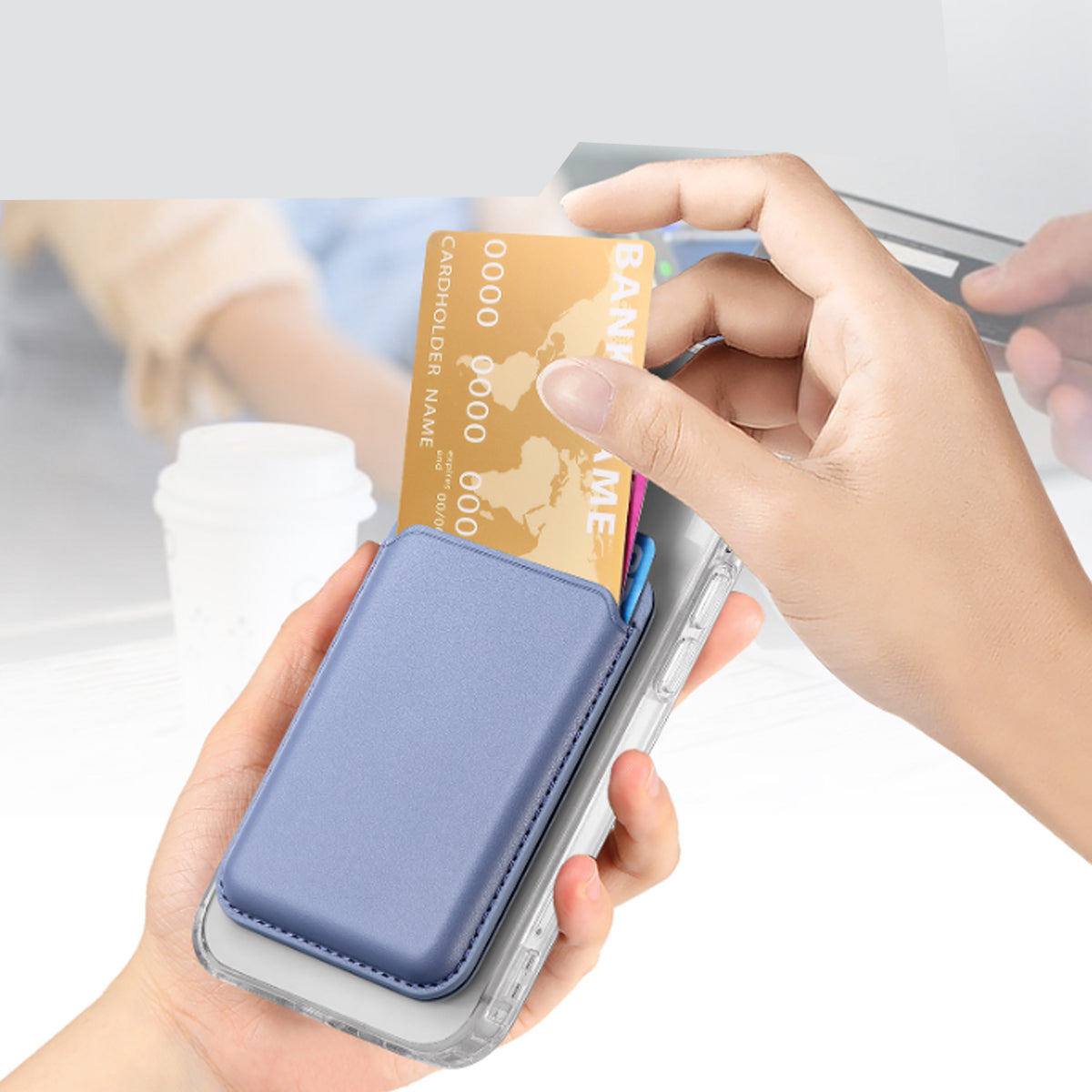 Sleek Wally Strong Magnetic Back Wallet For Apple iPhones and Samsung Phones