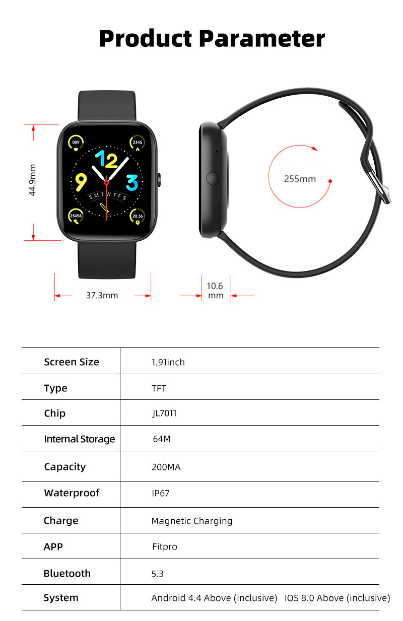 PRO FIT SOLO New Light Weight Health And Fitness Watch