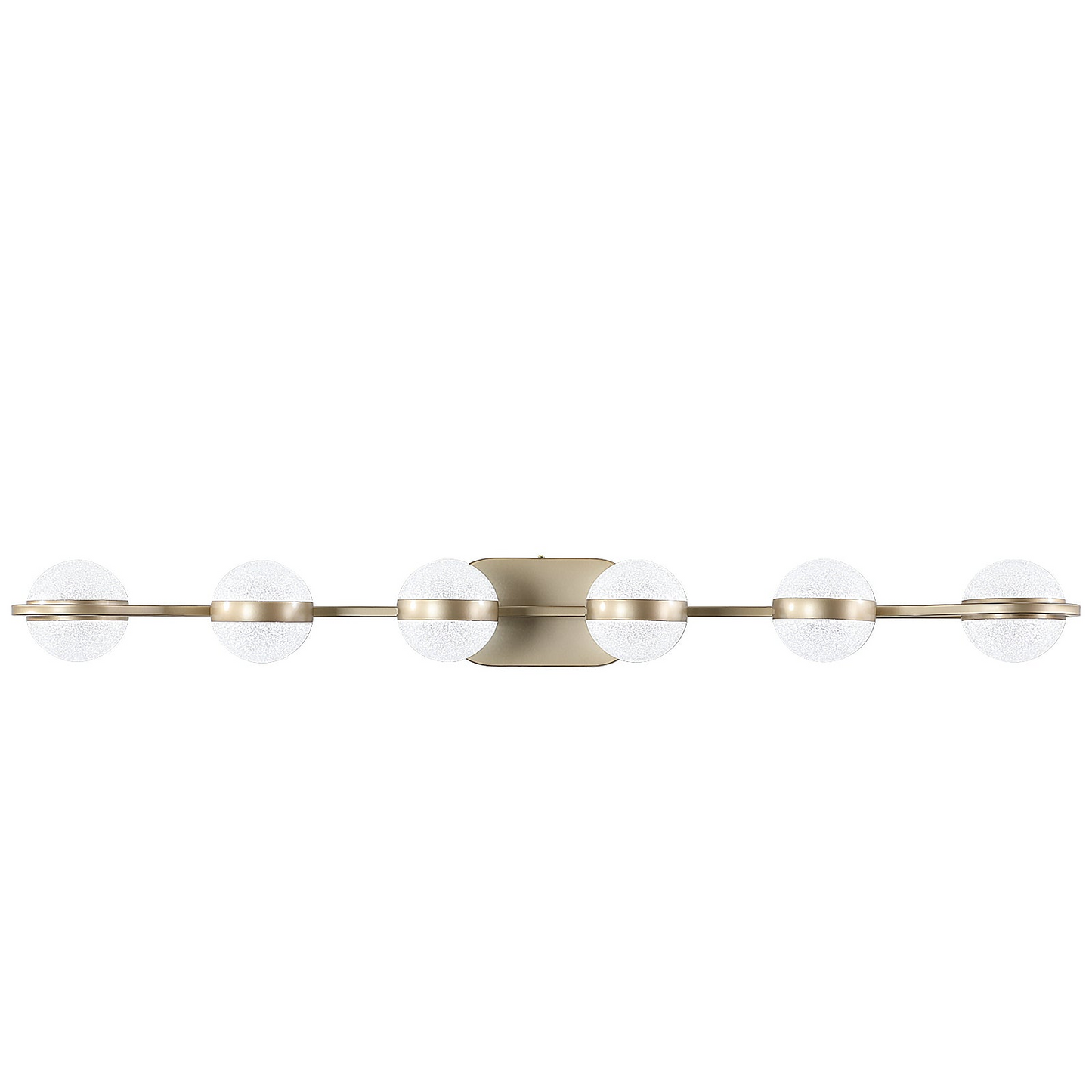 Modern Minimalist Bathroom Vanity Light, LED 6 Bulb Acrylic Shades, Wall Mounted Decorative Lighting Fixture, Suitable for Bathroom Vanity Mirror (Champagne Gold)