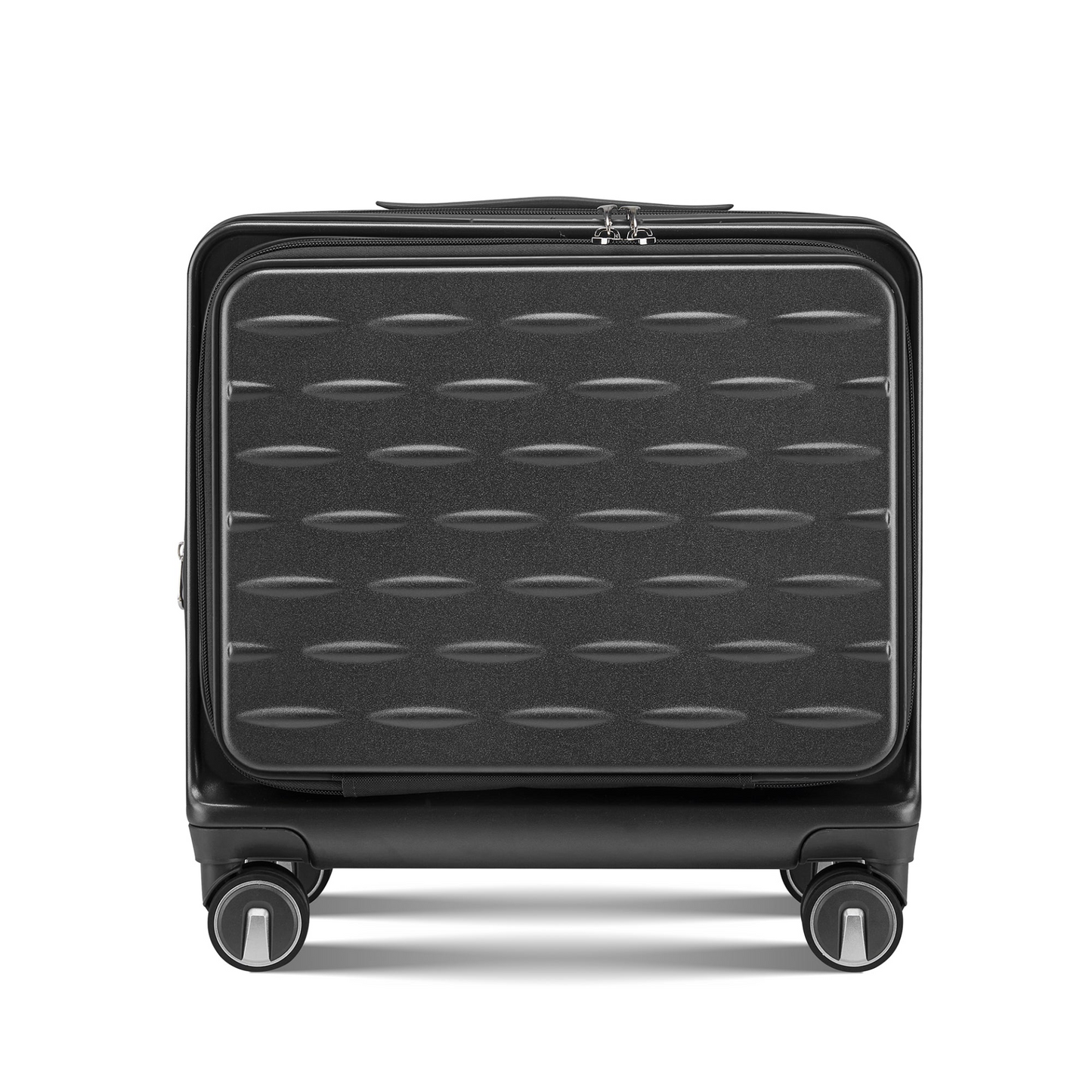 18" Carry On Luggage with Front Open Door &Laptop Interlayer, Hard Shell Suitcase Built-In TSA Luggage Lock, Hardside Lightweight PC Travel Suitcase for Women Men with Spinner Wheels Airline Approved