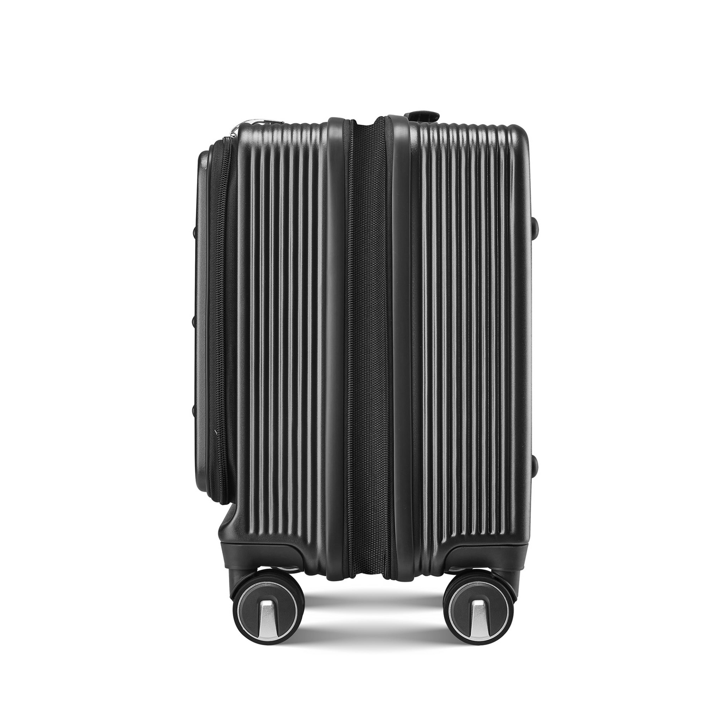 18" Carry On Luggage with Front Open Door &Laptop Interlayer, Hard Shell Suitcase Built-In TSA Luggage Lock, Hardside Lightweight PC Travel Suitcase for Women Men with Spinner Wheels Airline Approved