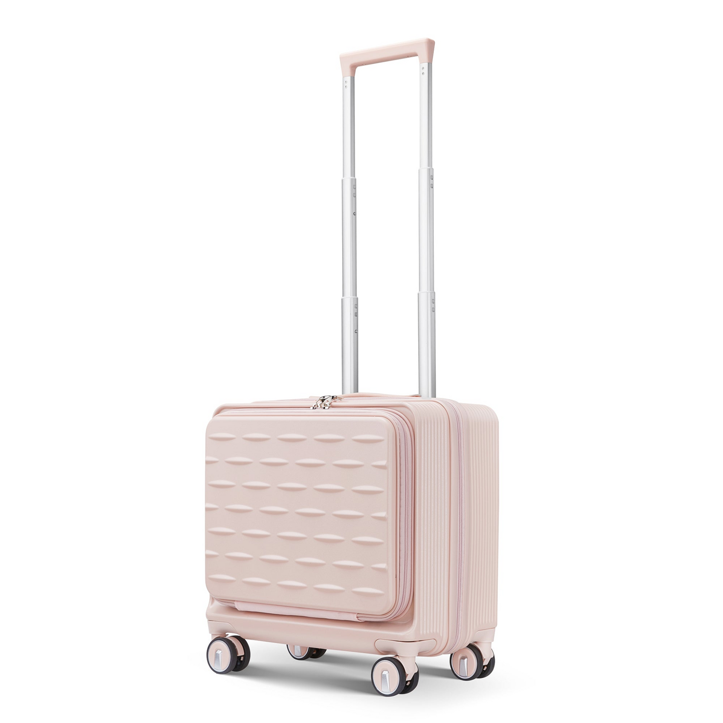 18" Carry On Luggage with Front Open Door &Laptop Interlayer, Hard Shell Suitcase Built-In TSA Luggage Lock, Hardside Lightweight PC Travel Suitcase for Women Men with Spinner Wheels Airline Approved