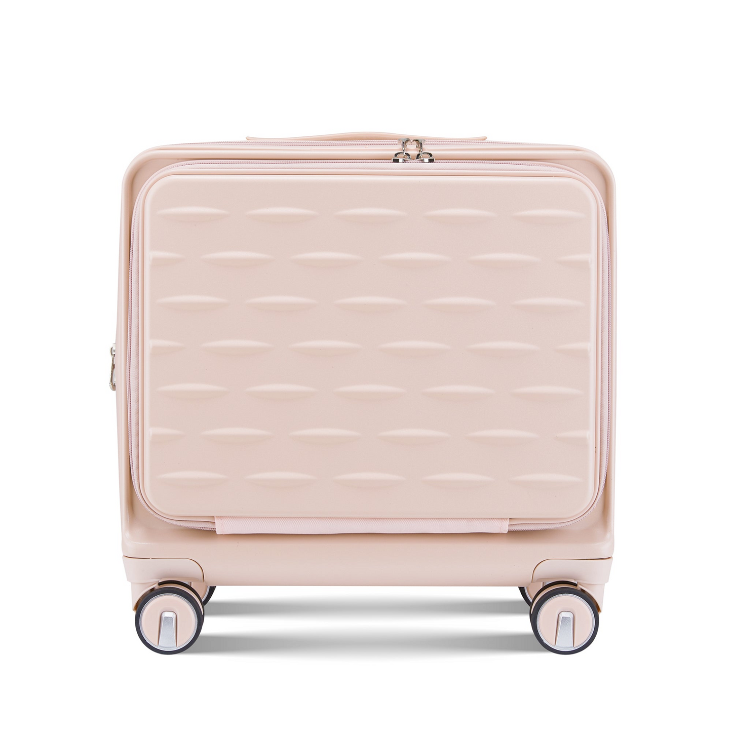 18" Carry On Luggage with Front Open Door &Laptop Interlayer, Hard Shell Suitcase Built-In TSA Luggage Lock, Hardside Lightweight PC Travel Suitcase for Women Men with Spinner Wheels Airline Approved