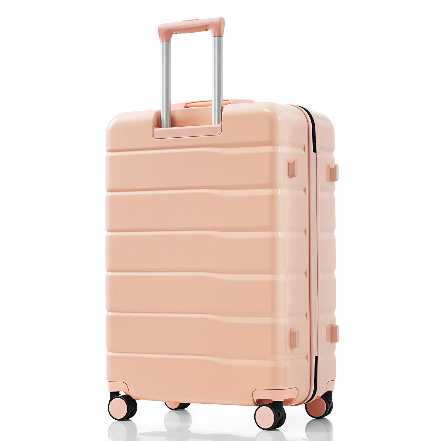 Premium ABS Travel Luggage Set , 3-Piece TSA Lock Suitcase Ensemble with 20, 24, and 28 Inch Sizes with 360° Spinner Wheels, pink