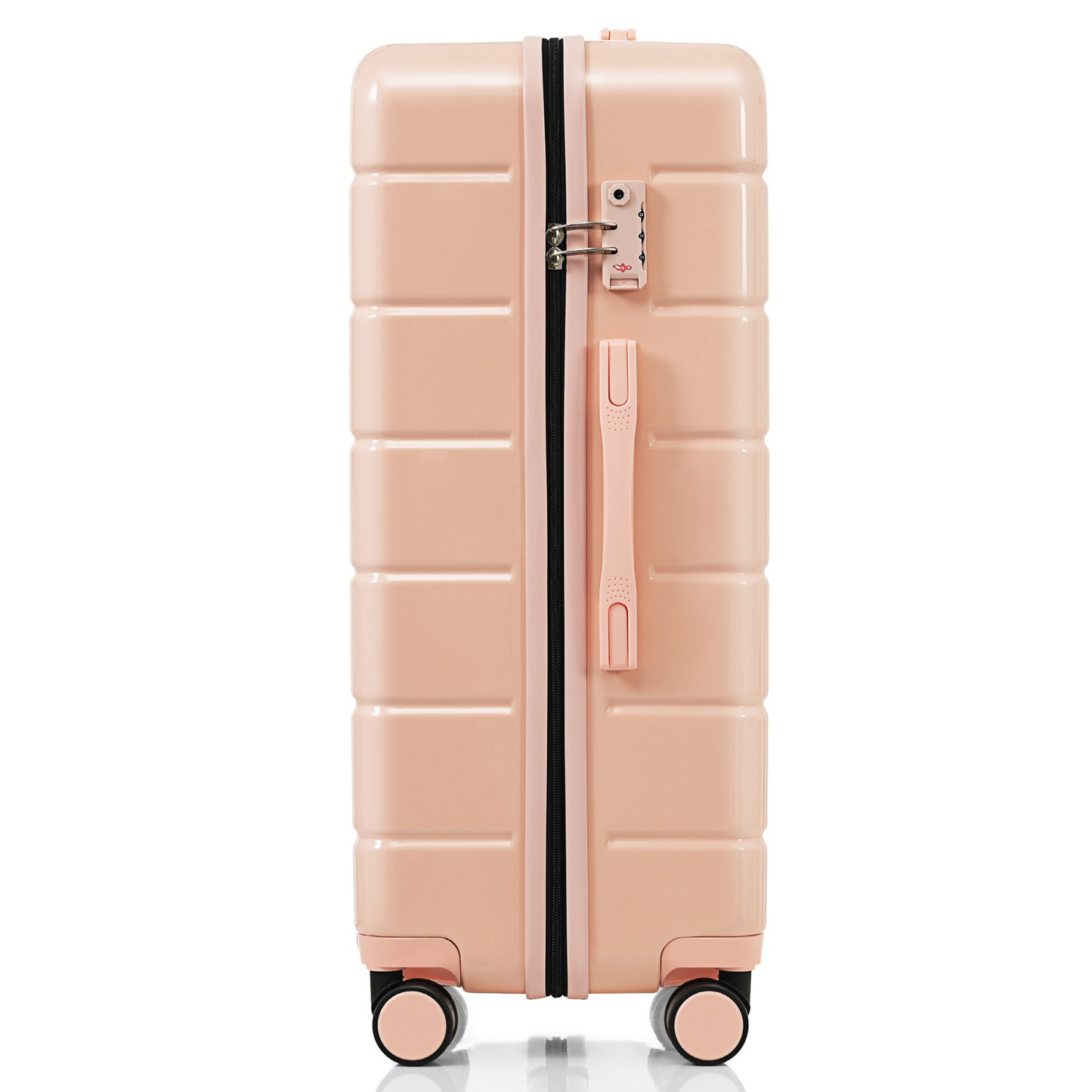 Premium ABS Travel Luggage Set , 3-Piece TSA Lock Suitcase Ensemble with 20, 24, and 28 Inch Sizes with 360° Spinner Wheels, pink