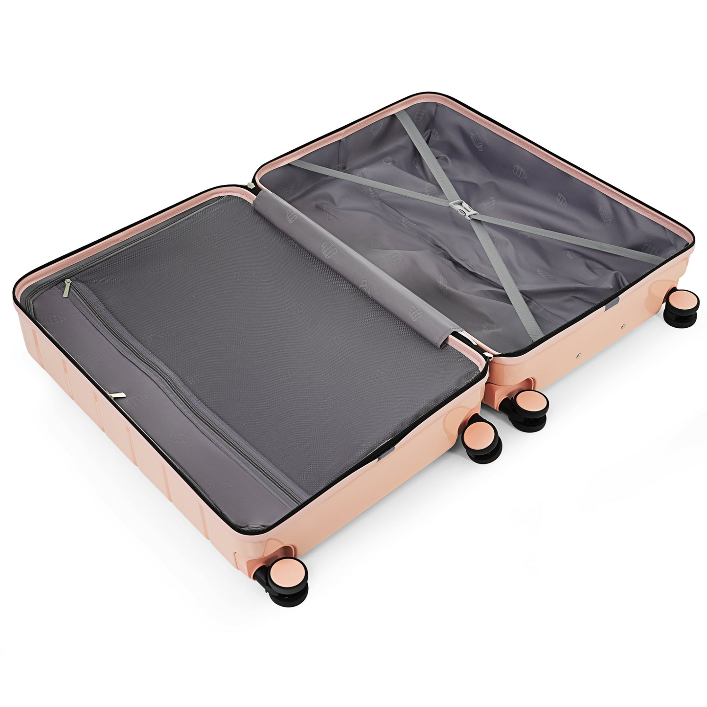 Premium ABS Travel Luggage Set , 3-Piece TSA Lock Suitcase Ensemble with 20, 24, and 28 Inch Sizes with 360° Spinner Wheels, pink