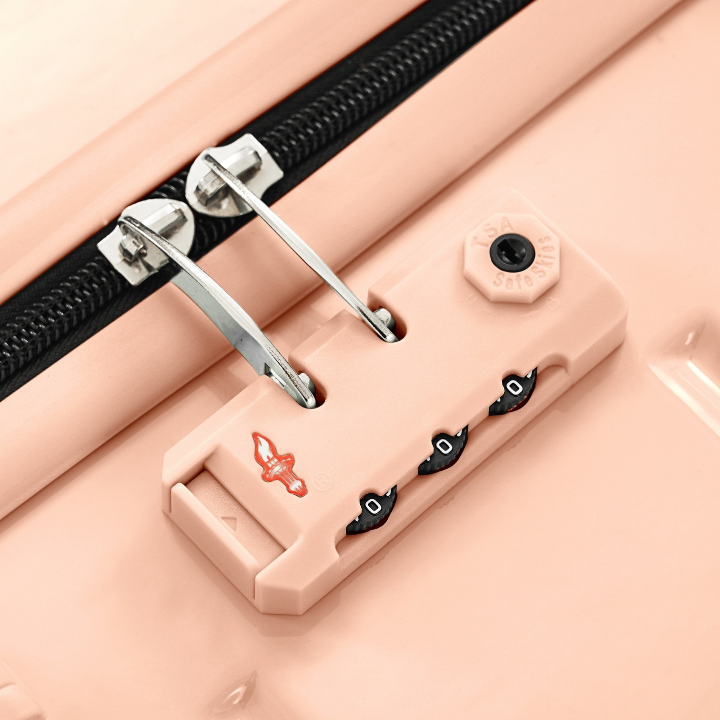 Premium ABS Travel Luggage Set , 3-Piece TSA Lock Suitcase Ensemble with 20, 24, and 28 Inch Sizes with 360° Spinner Wheels, pink