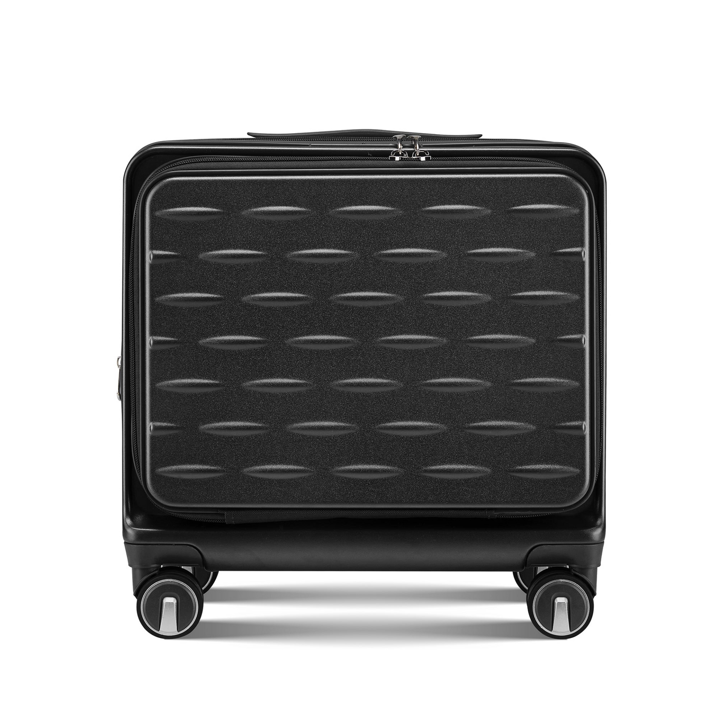18" Carry On Luggage with Front Open Door &Laptop Interlayer, Hard Shell Suitcase Built-In TSA Luggage Lock, Hardside Lightweight PC Travel Suitcase for Women Men with Spinner Wheels Airline Approved