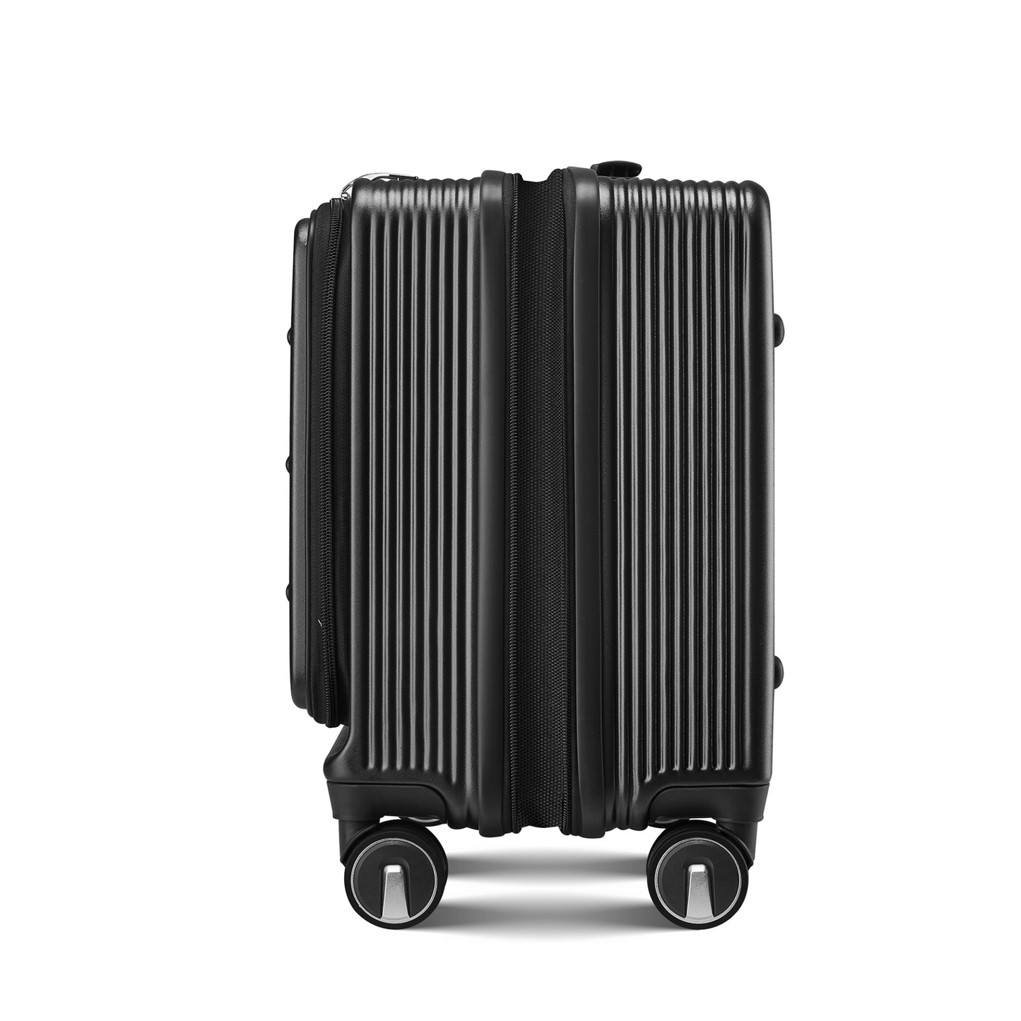 18" Carry On Luggage with Front Open Door &Laptop Interlayer, Hard Shell Suitcase Built-In TSA Luggage Lock, Hardside Lightweight PC Travel Suitcase for Women Men with Spinner Wheels Airline Approved