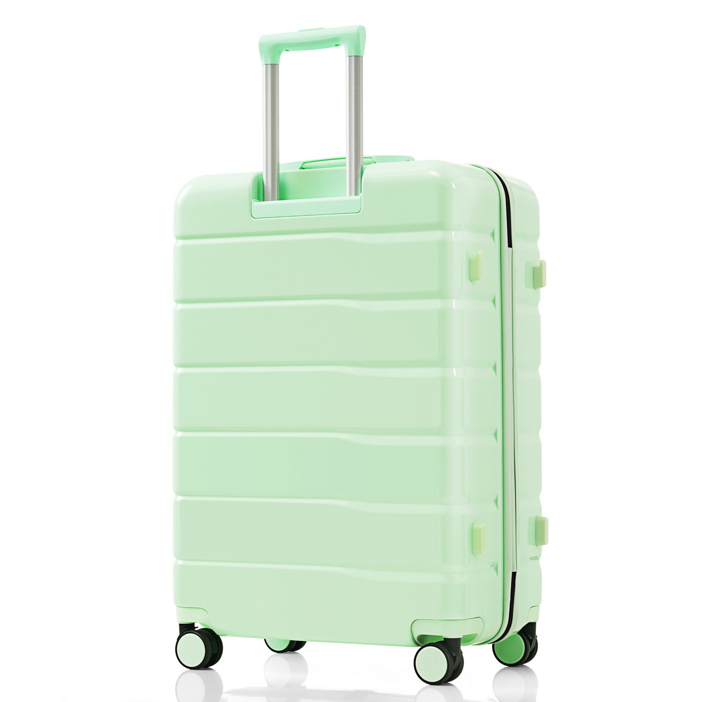 Premium ABS Travel Luggage Set , 3-Piece TSA Lock Suitcase Ensemble with 20, 24, and 28 Inch Sizes with 360° Spinner Wheels, light green