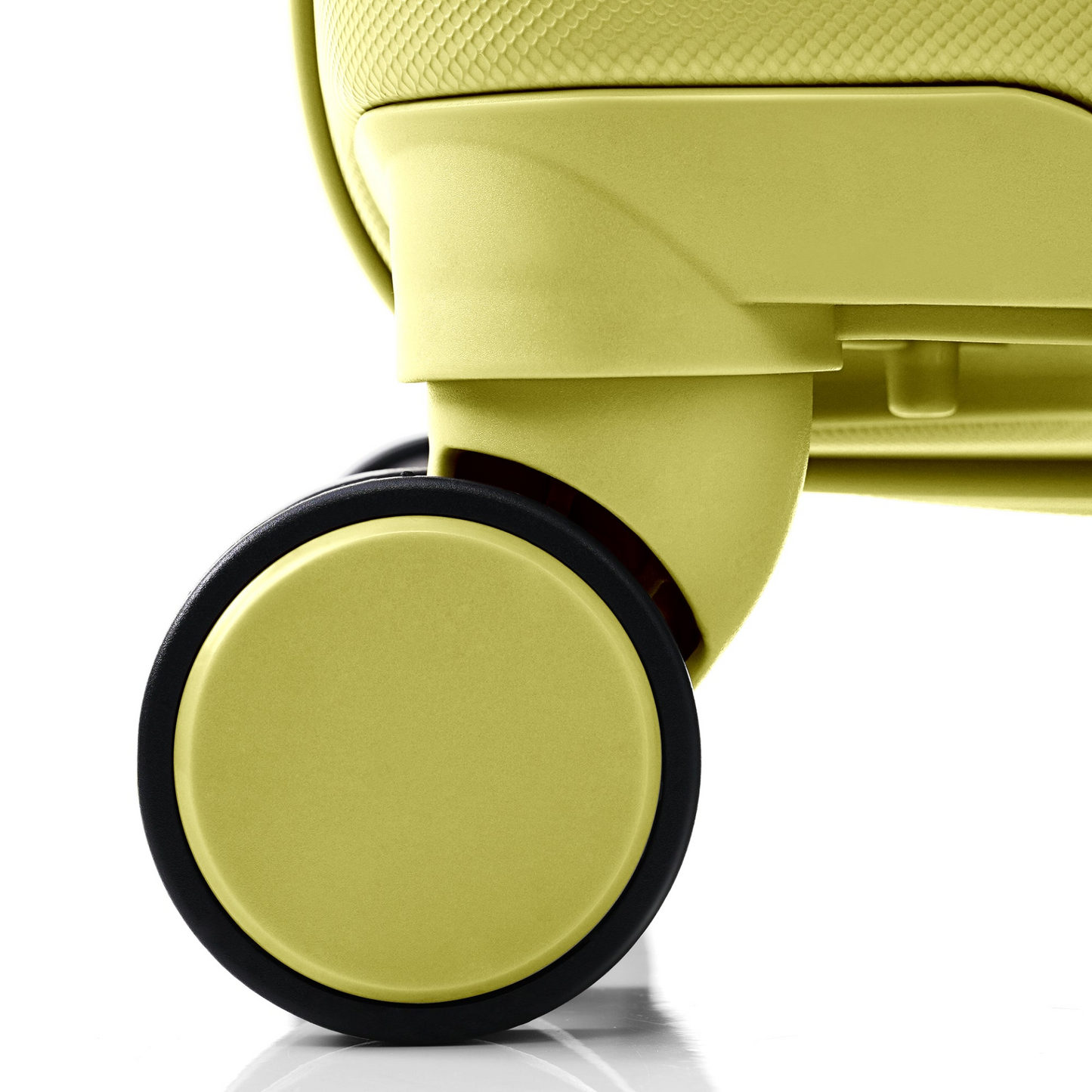 Luggage Set of 3, 20-inch with USB Port, Airline Certified Carry-on Luggage with Cup Holder, ABS Hard Shell Luggage with Spinner Wheels, olive yellow