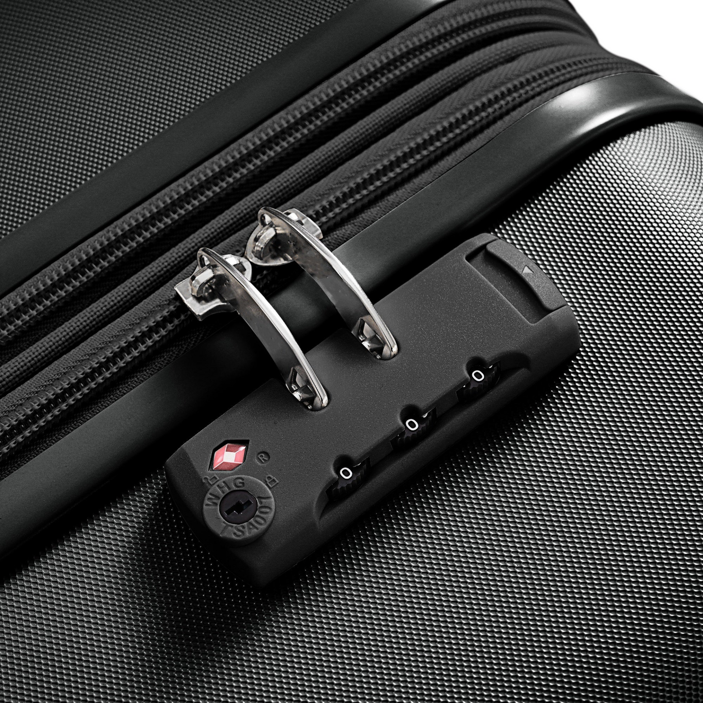 Luggage Set of 3, 20-inch with USB Port, Airline Certified Carry-on Luggage with Cup Holder, ABS Hard Shell Luggage with Spinner Wheels, black
