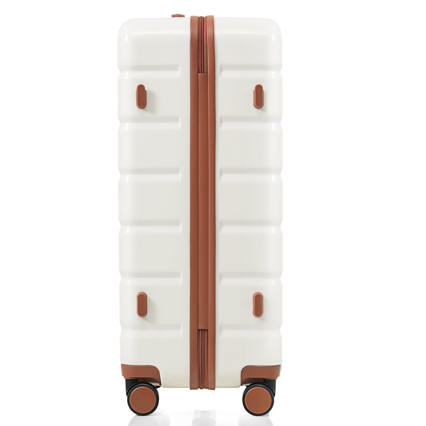 Premium ABS Travel Luggage Set , 3-Piece TSA Lock Suitcase Ensemble with 20, 24, and 28 Inch Sizes with 360° Spinner Wheels, White