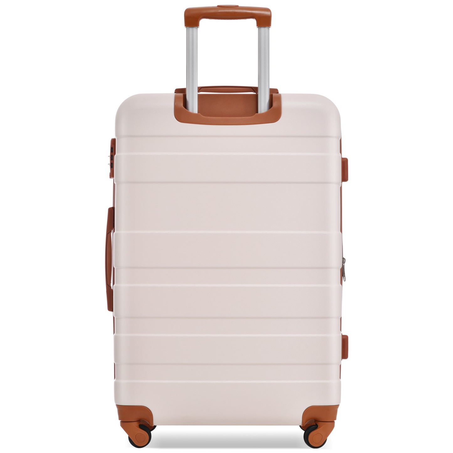 Luggage Sets New Model Expandable ABS Hardshell 3pcs Clearance Luggage Hardside Lightweight Durable Suitcase sets Spinner Wheels Suitcase with TSA Lock 20''24''28''( pink and brown)