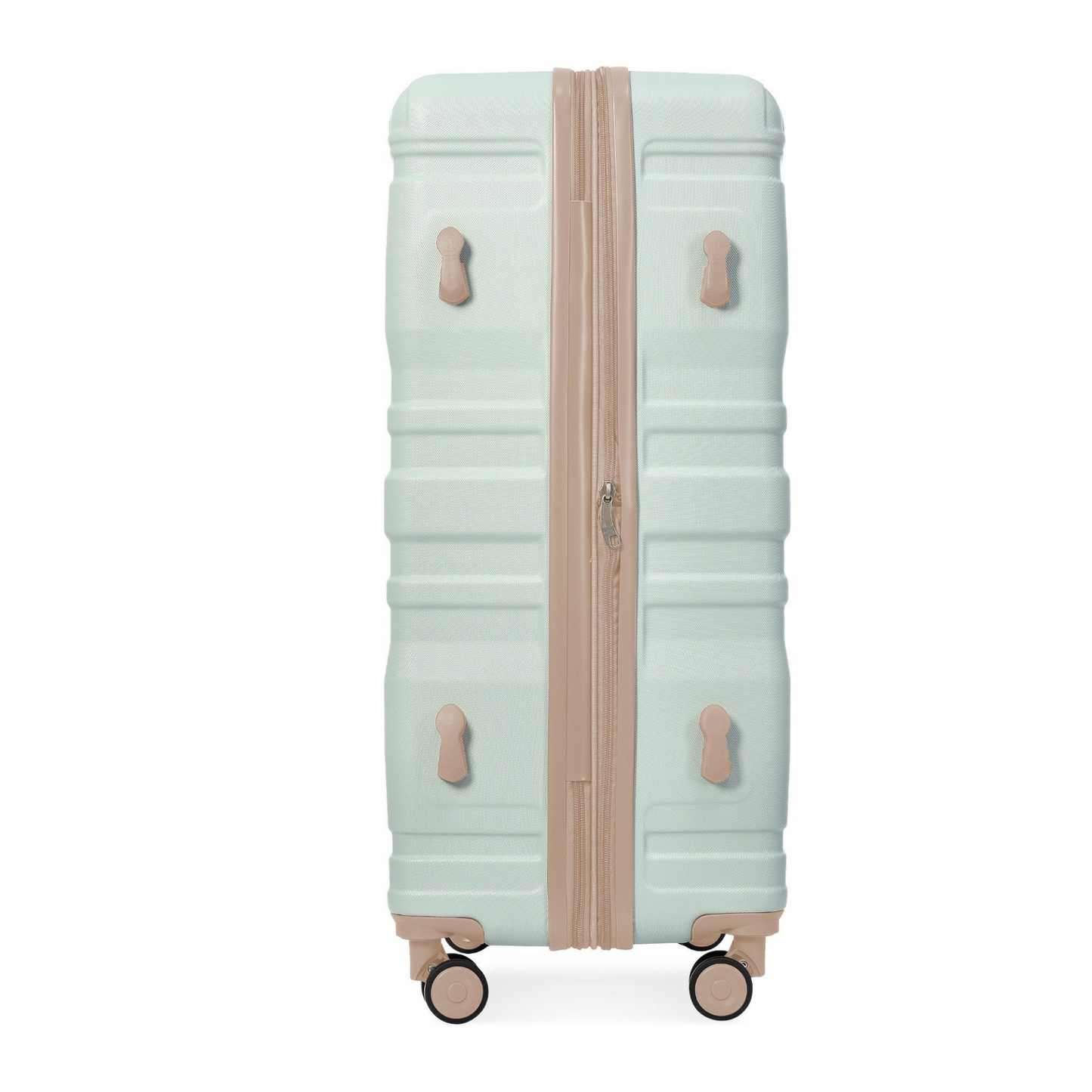 Luggage Sets New Model Expandable ABS Hardshell 3pcs Clearance Luggage Hardside Lightweight Durable Suitcase sets Spinner Wheels Suitcase with TSA Lock 20''24''28''(grey green)