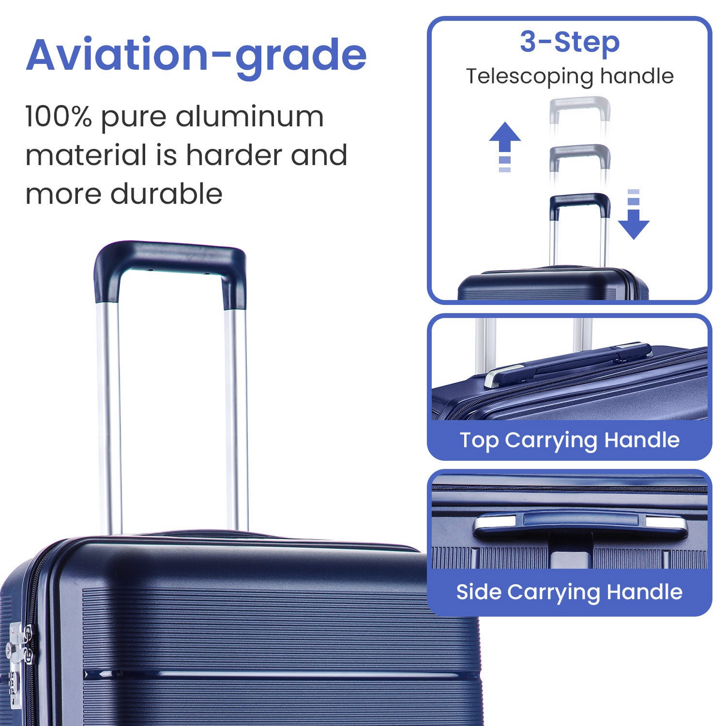Luggage Sets 4 Piece(14/20/24/28) PP Lightweight & Durable Expandable suitcase