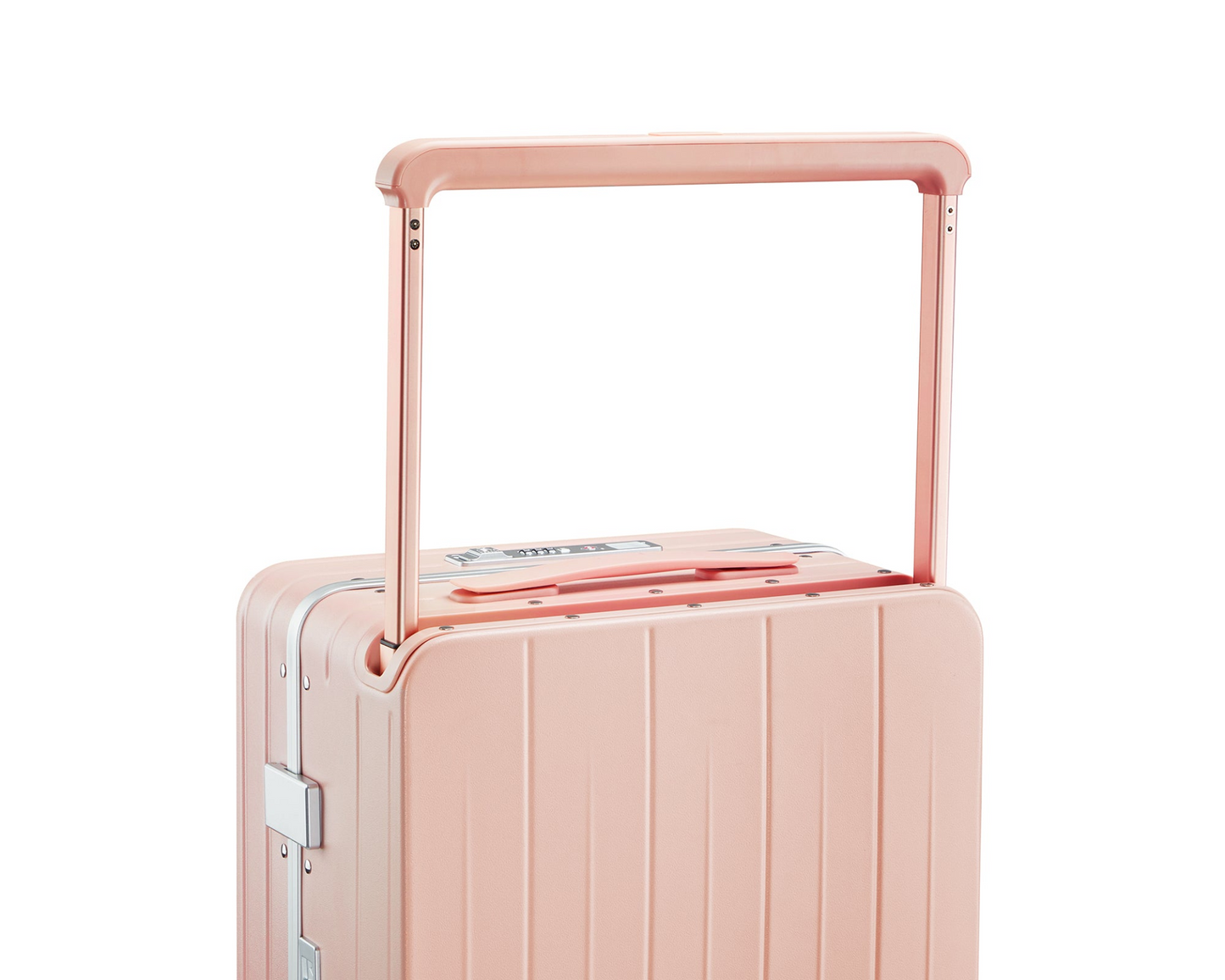 Aluminum Frame 20 Inch with Front Open Carry-on Luggage, PC Hard Shell Suitcase, Bounce Wide Handle Pull Rod Luggage with 360°Double Wheels, Built-In TSA Lock, Airline Approved Suitcase for Business