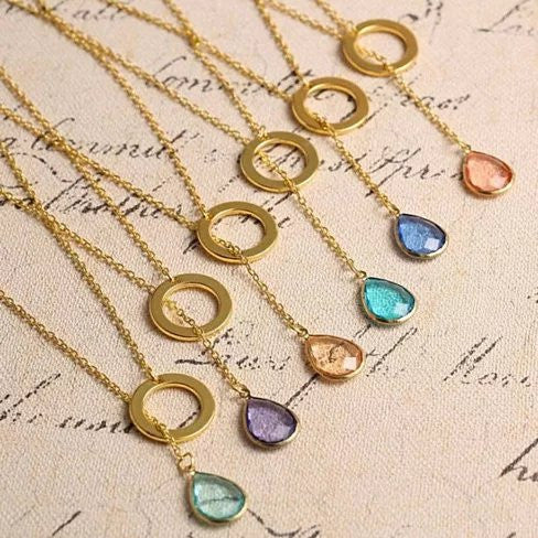 Lucky Luminous Crystal Lariat style Necklace