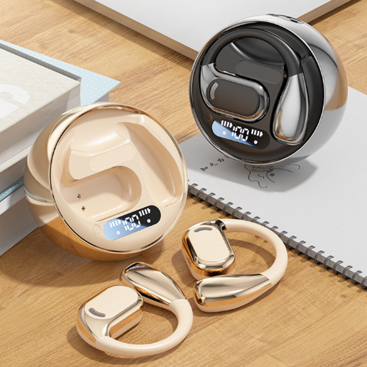 Open Sound HD Earphones With Disc Style Power Case