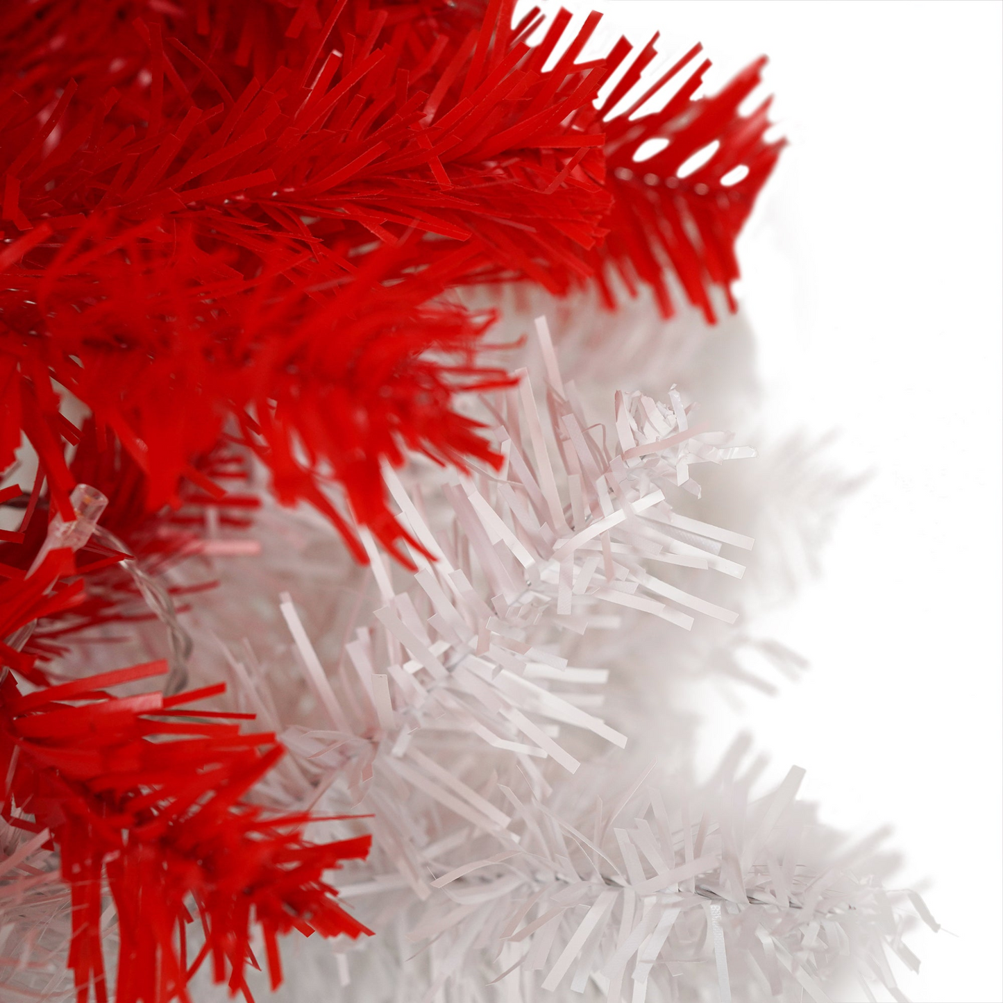 Lighted Santa Hat Style Christmas Tree Set of 2, 4ft Artificial Tree with Warm White Lights, Christmas Tree for Decoration Inside and Outside
