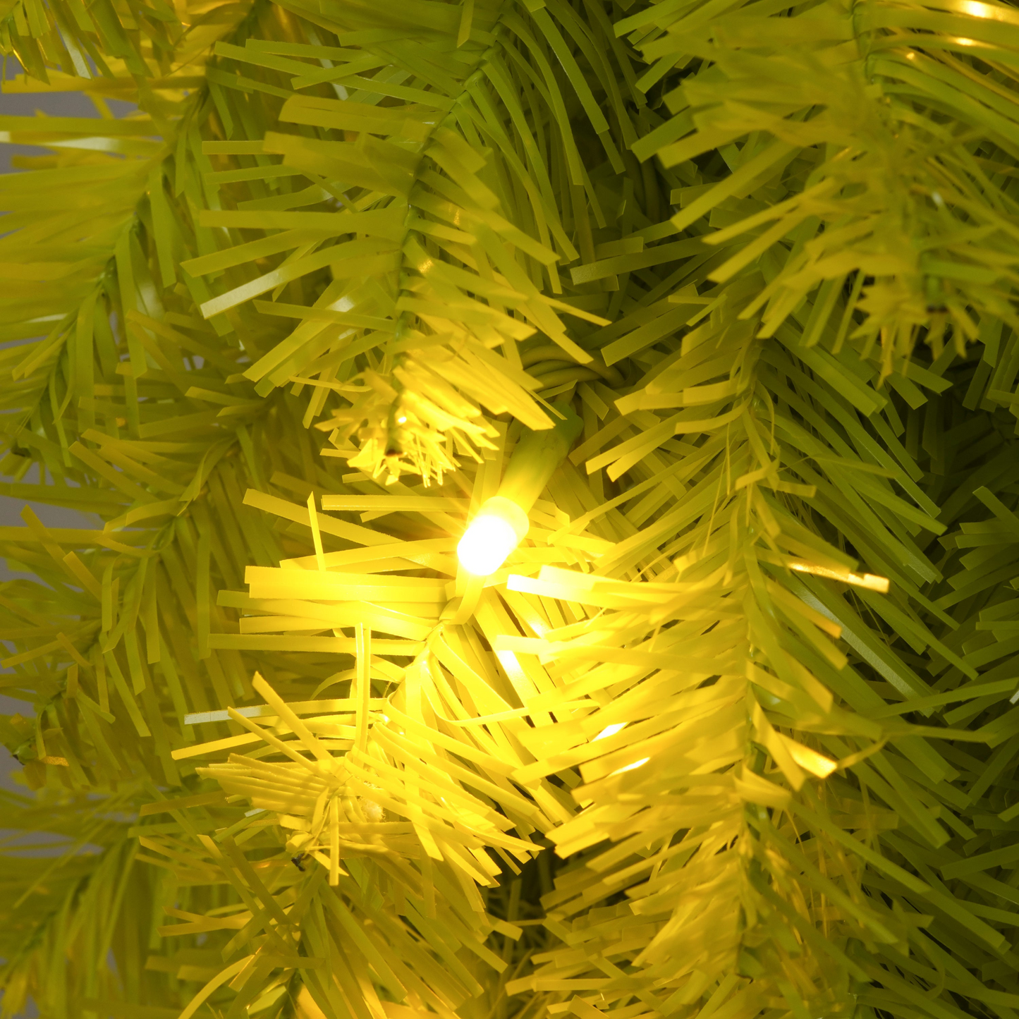 5FT Hinged Fir Artificial Fir Bent Top Christmas Tree, Xmas Tree Bendable Santa Hat Style Christmas Tree Holiday Decoration,400 Lush Branch Tips, 100 LED Lights X-mas