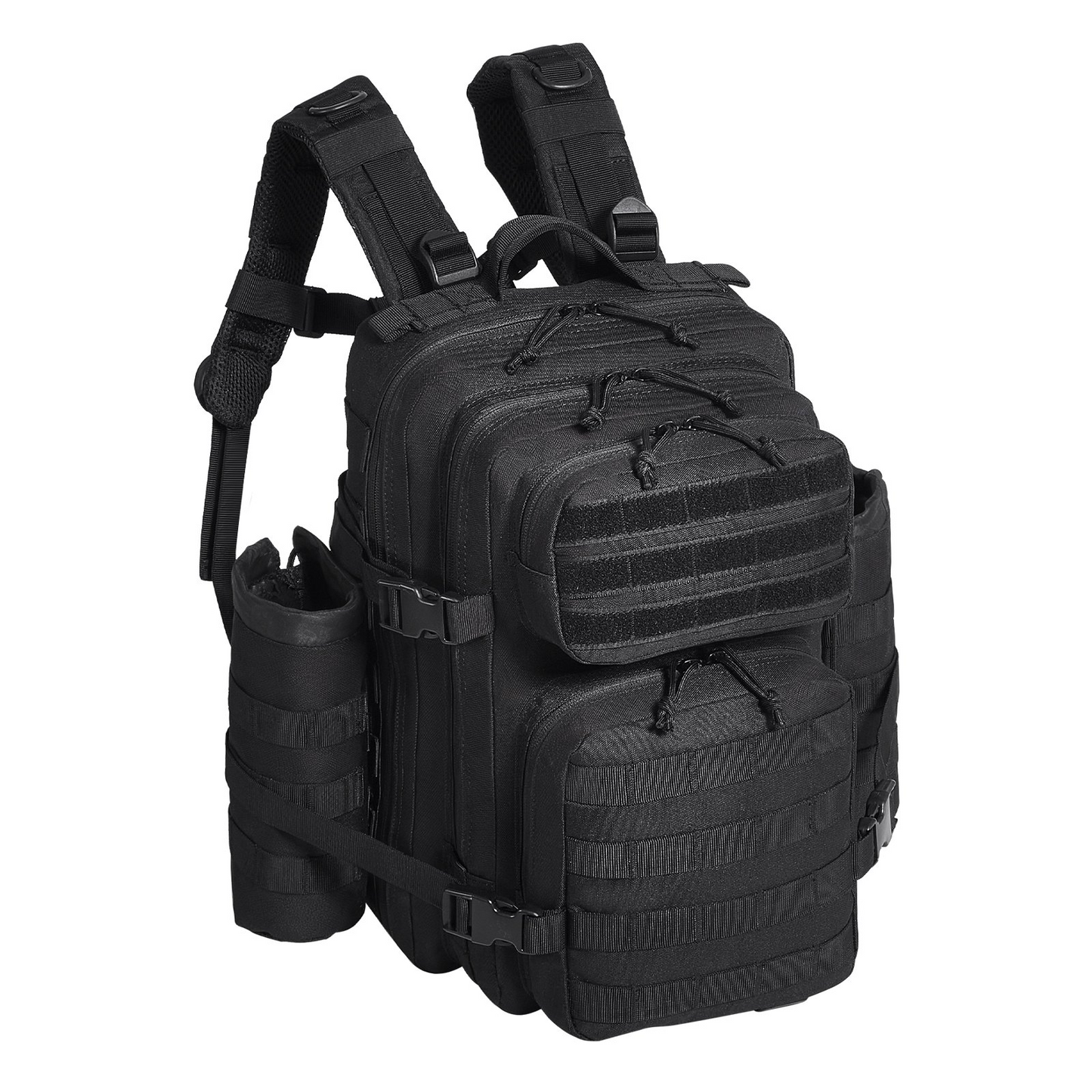 Tactical Backpack 25L Military Backpack with Molle Mode & 3 Compartments,Military Tactical Backpack For Men Molle Daypack 3 Day Bug Out Bag Hiking Rucksack With Bottle Holder