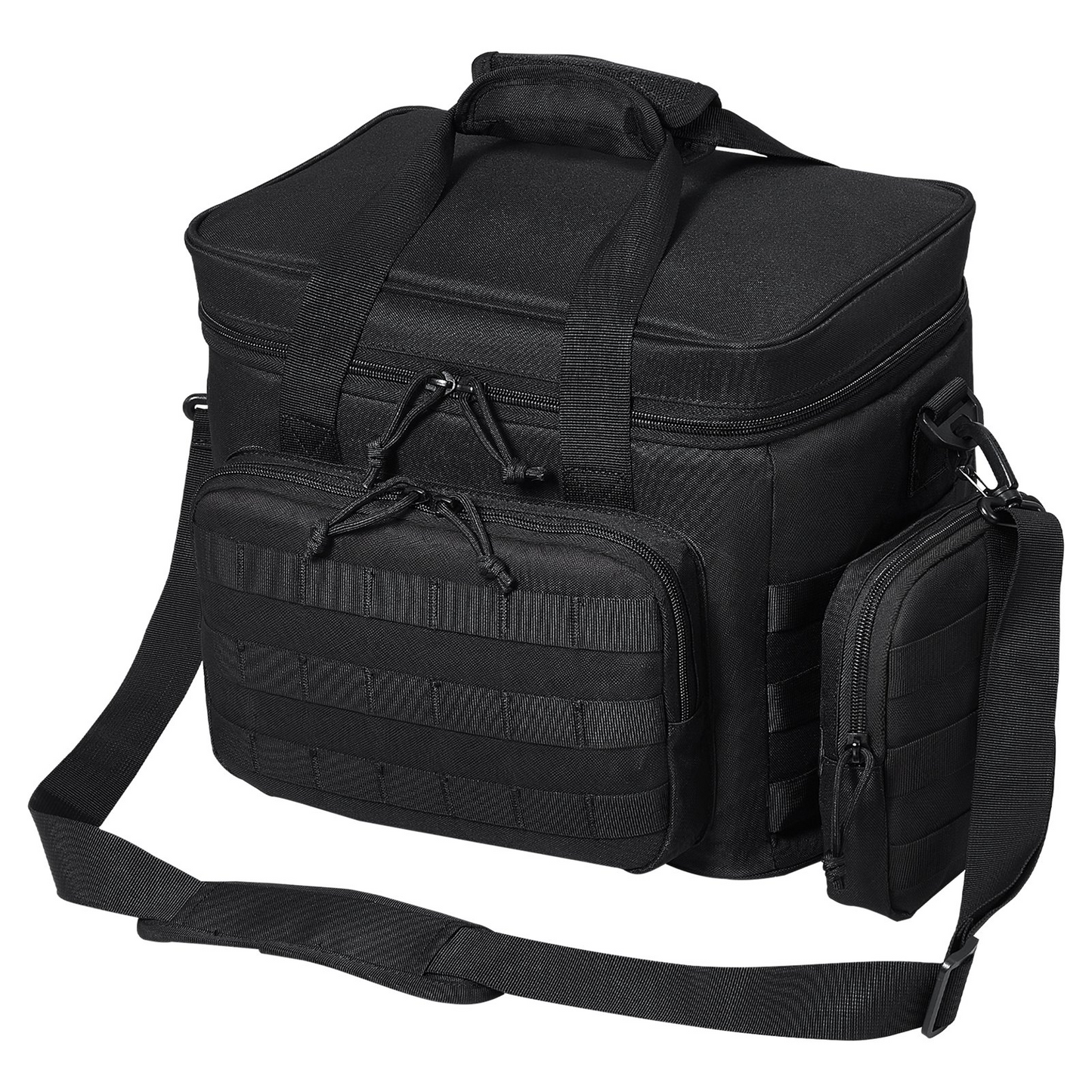 VEVOR Cooler Bag, 20L Insulated Lunch Bag with Molle Design and Multi-Pocket, 600D Cooler Lunch Box with Removable Storage Bags, Soft Cooler for Office, Picnic, Hiking, Beach or Beverage, Black
