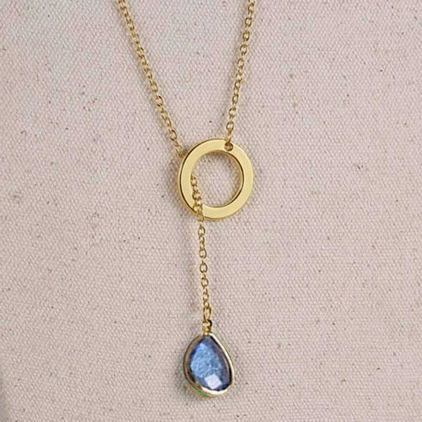 Lucky Luminous Crystal Lariat style Necklace
