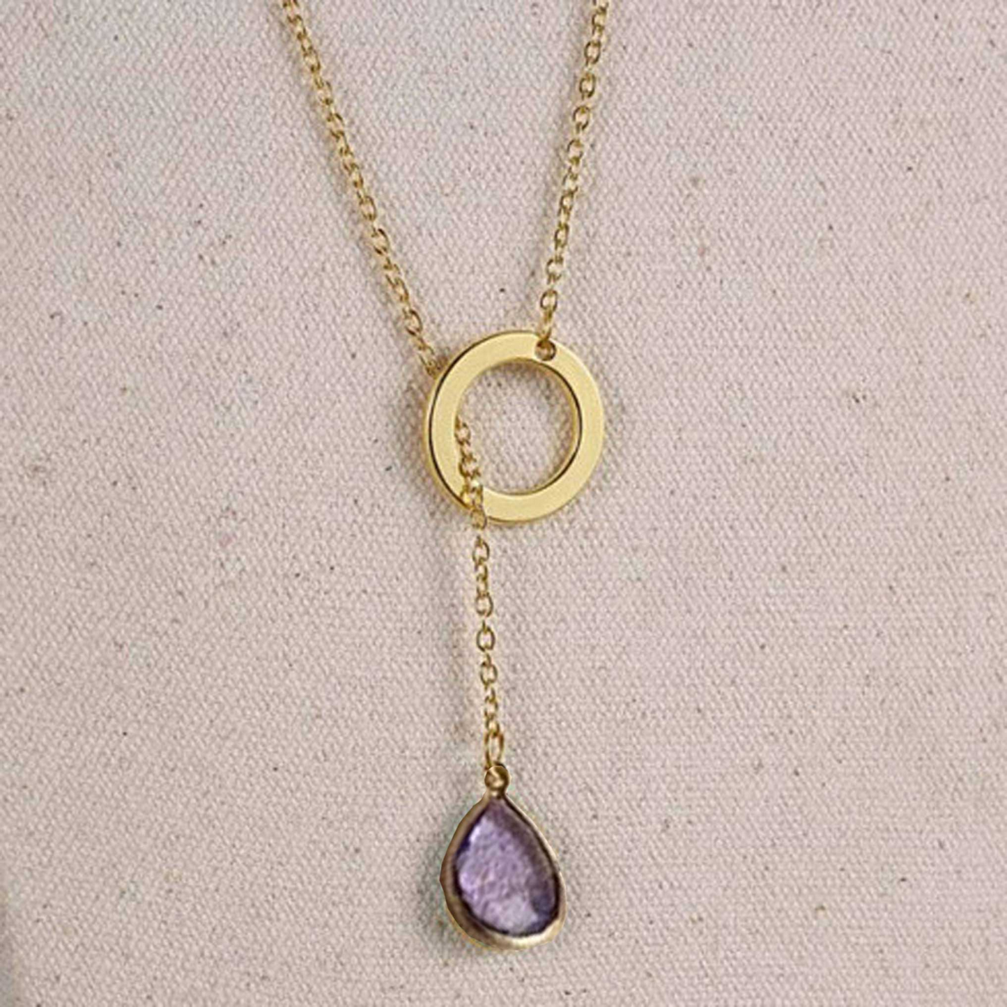 Lucky Luminous Crystal Lariat style Necklace